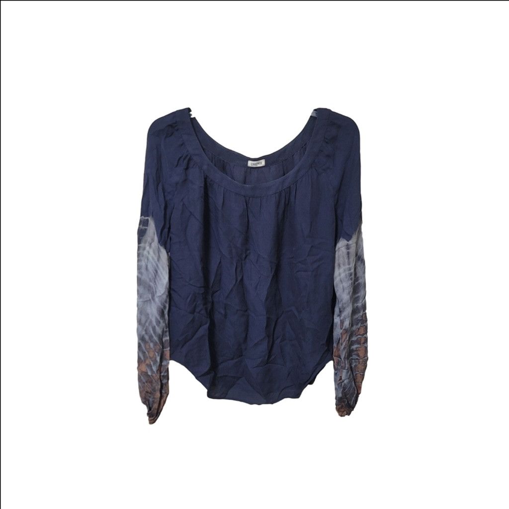 L'AGENCE L'AGENCE Blue and Gray Blouse with Relaxed Boxy Style Size M / US 6-8 / IT 42-44 - 1 Thumbnail