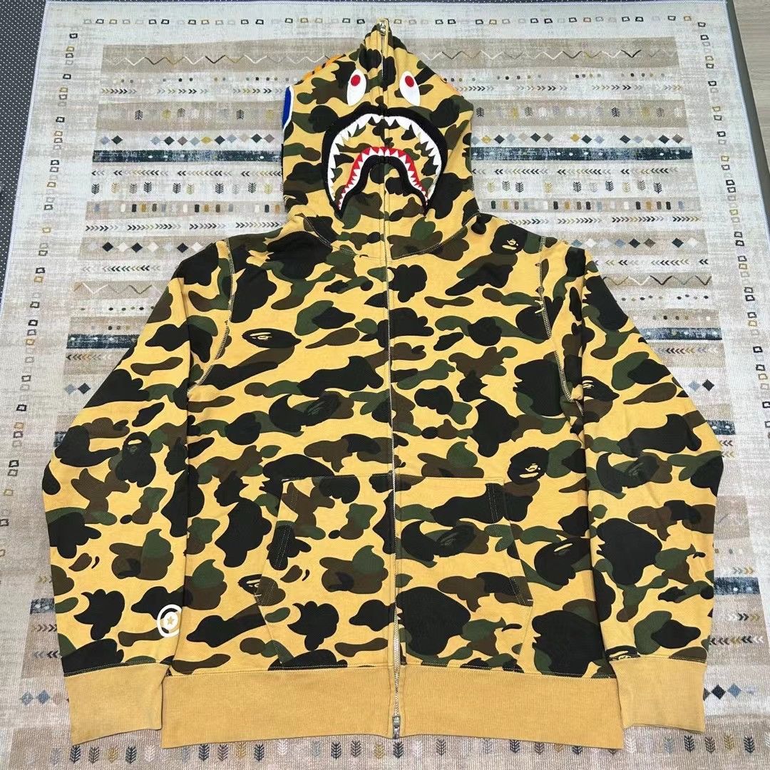 Bape 1ST CAMO SHARK FULL ZIP HOODIE Size US XL / EU 56 / 4 - 1 Thumbnail