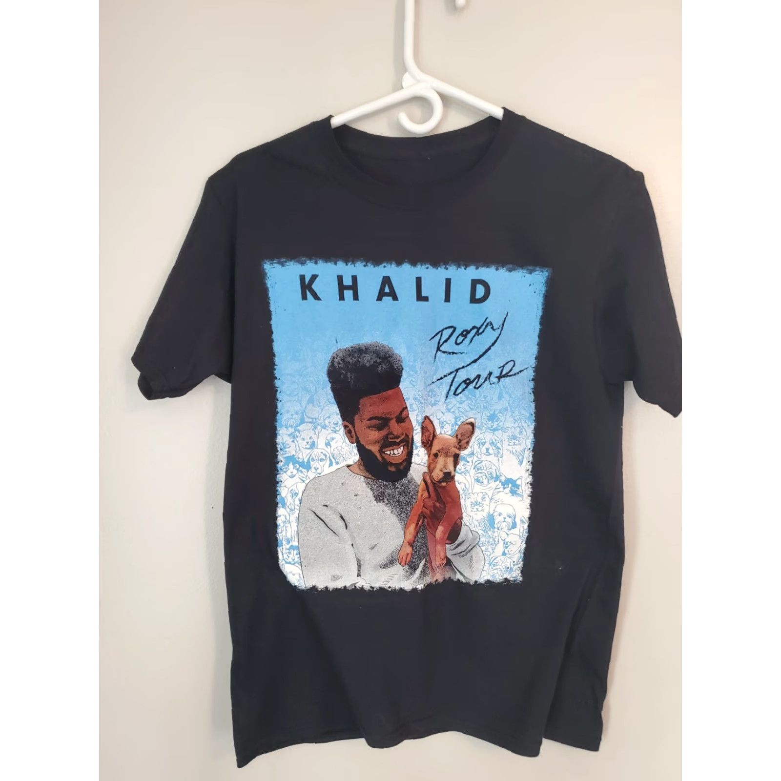 Vintage Khalid - “Roxy Tour” Black Shirt T-Shirt Crew Neck Short Sleeve Men M Cotton Brand Unbranded Graphic Print Vintage No Size US M / EU 48-50 / 2 - 2 Thumbnail
