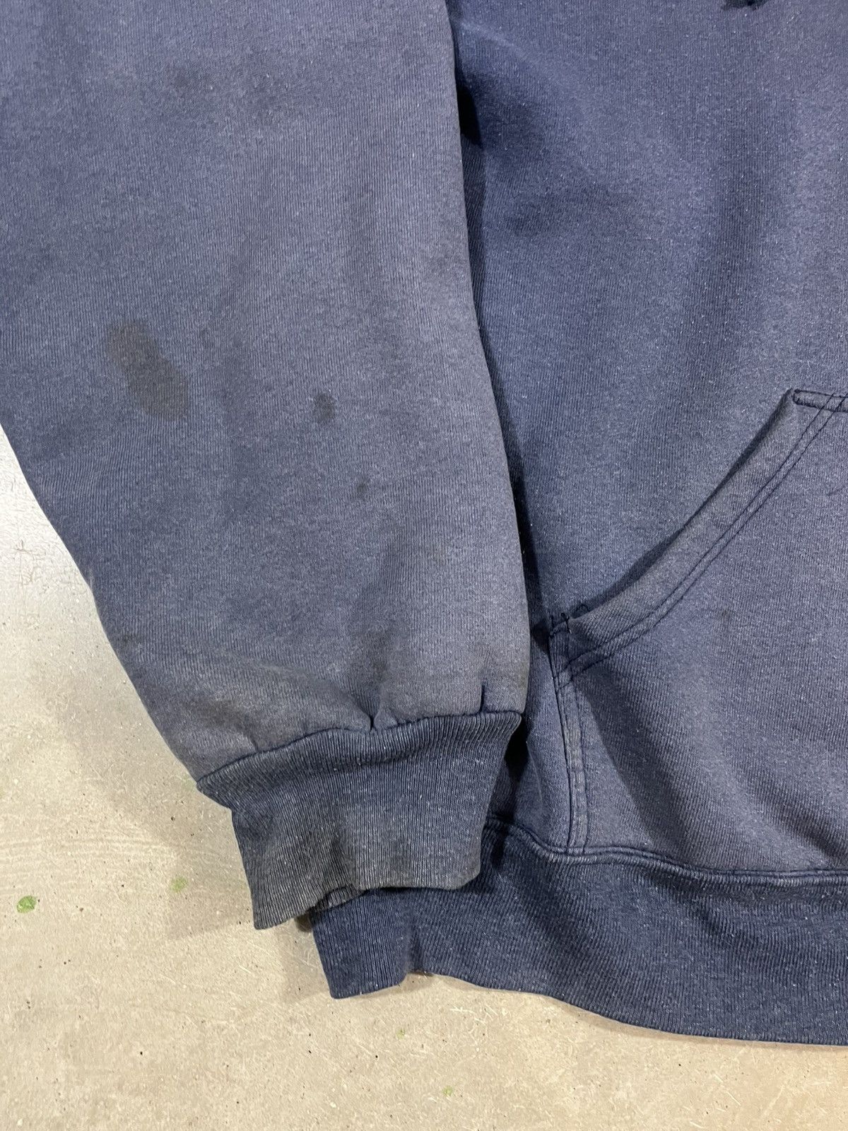 Vintage Vintage 90s Thermal Lined Zip Hoodie Sweatshirt Faded Blue Size US XL / EU 56 / 4 - 3 Thumbnail