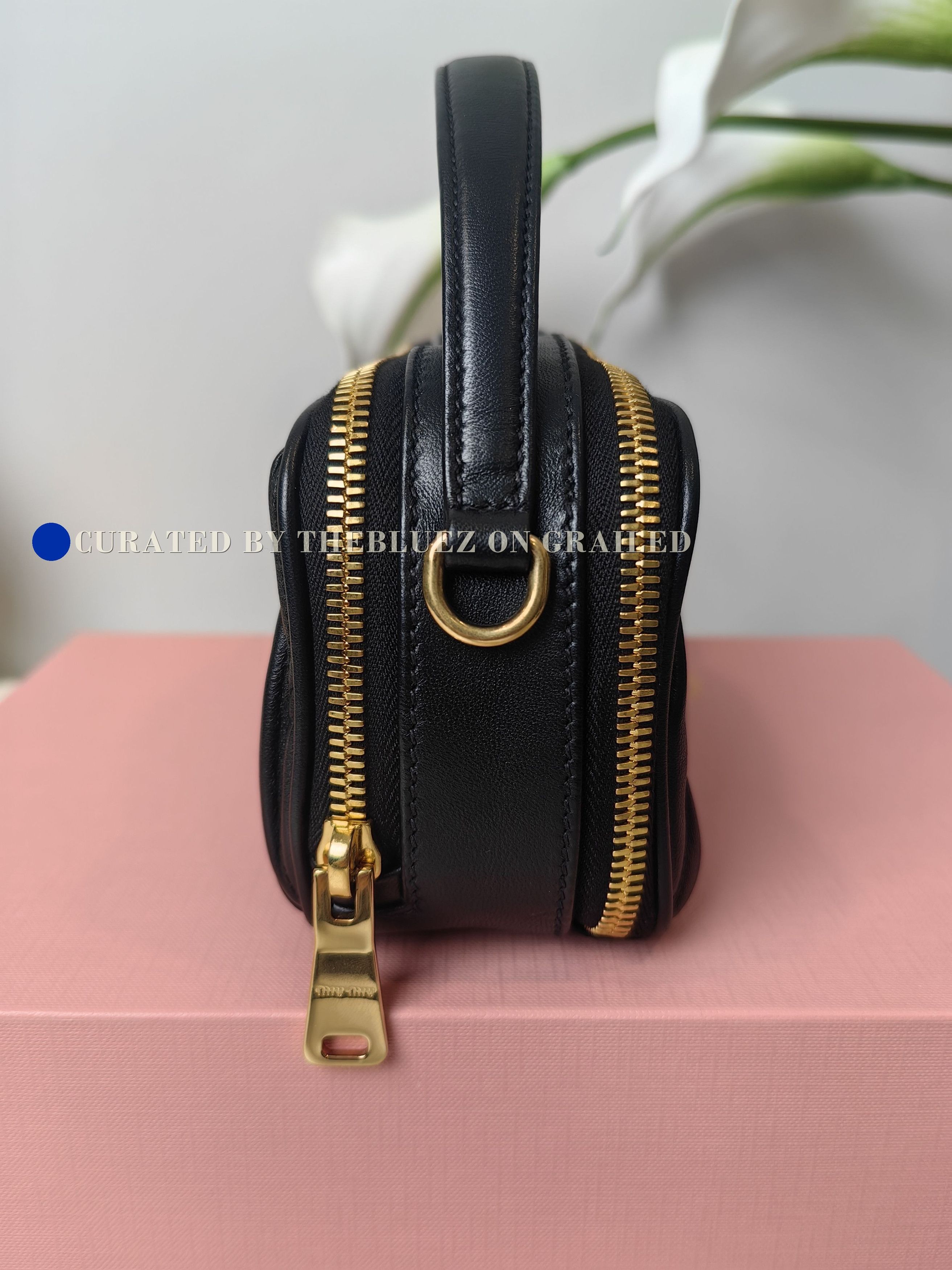 Miu Miu Miu Miu Black Matelassé Lambskin Shoulder Bag Size ONE SIZE - 4 Thumbnail