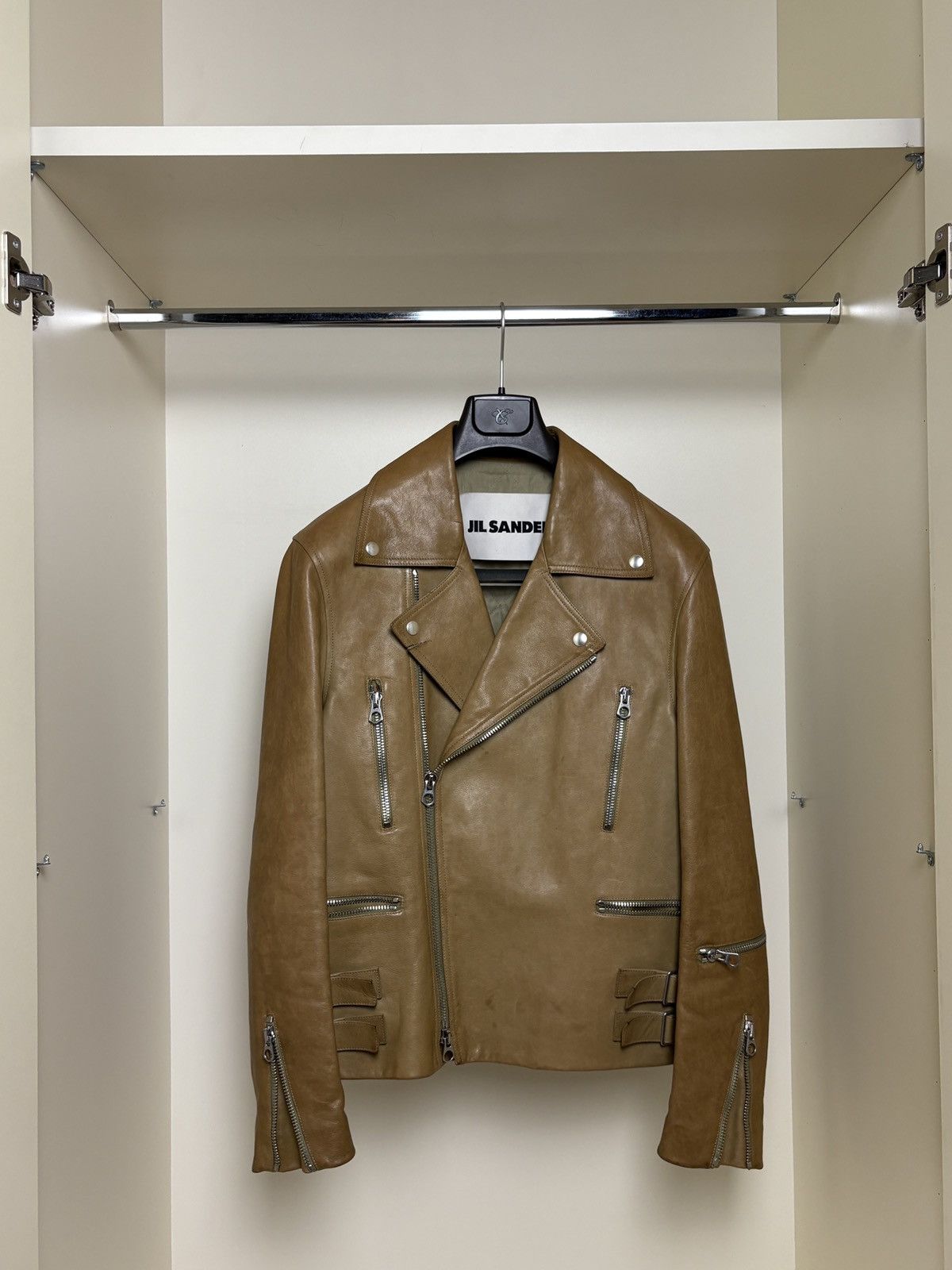 Jil Sander Jil Sander Sample Runway leather biker Size US L / EU 52-54 / 3 - 1 Thumbnail