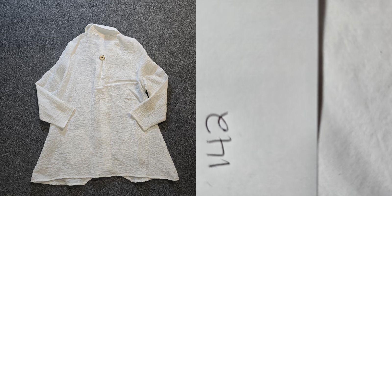 Vintage Lulu B Top Womens Size Small White Textured Button A Line Tunic Blouse Casual Size S / US 4 / IT 40 - 8 Thumbnail