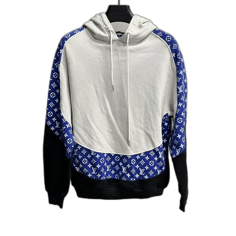 Louis Vuitton Louis Vuitton White Hoodie with Blue Details Size US XL / EU 56 / 4 - 1 Thumbnail