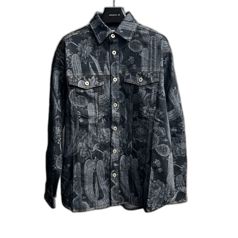 Loewe Black Cactus Print Button-Up Long Sleeve Shirt-yf Size US L / EU 52-54 / 3 - 1 Thumbnail