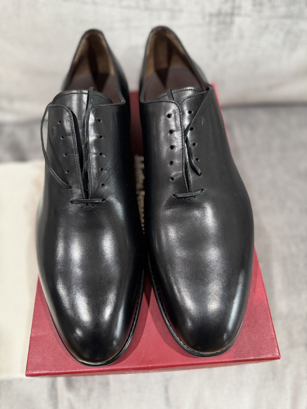 Salvatore Ferragamo Salvatore Ferragamo Angiolo (Nero Calf/Trim) sz. 12E Size US 12 / EU 45 - 2 Thumbnail