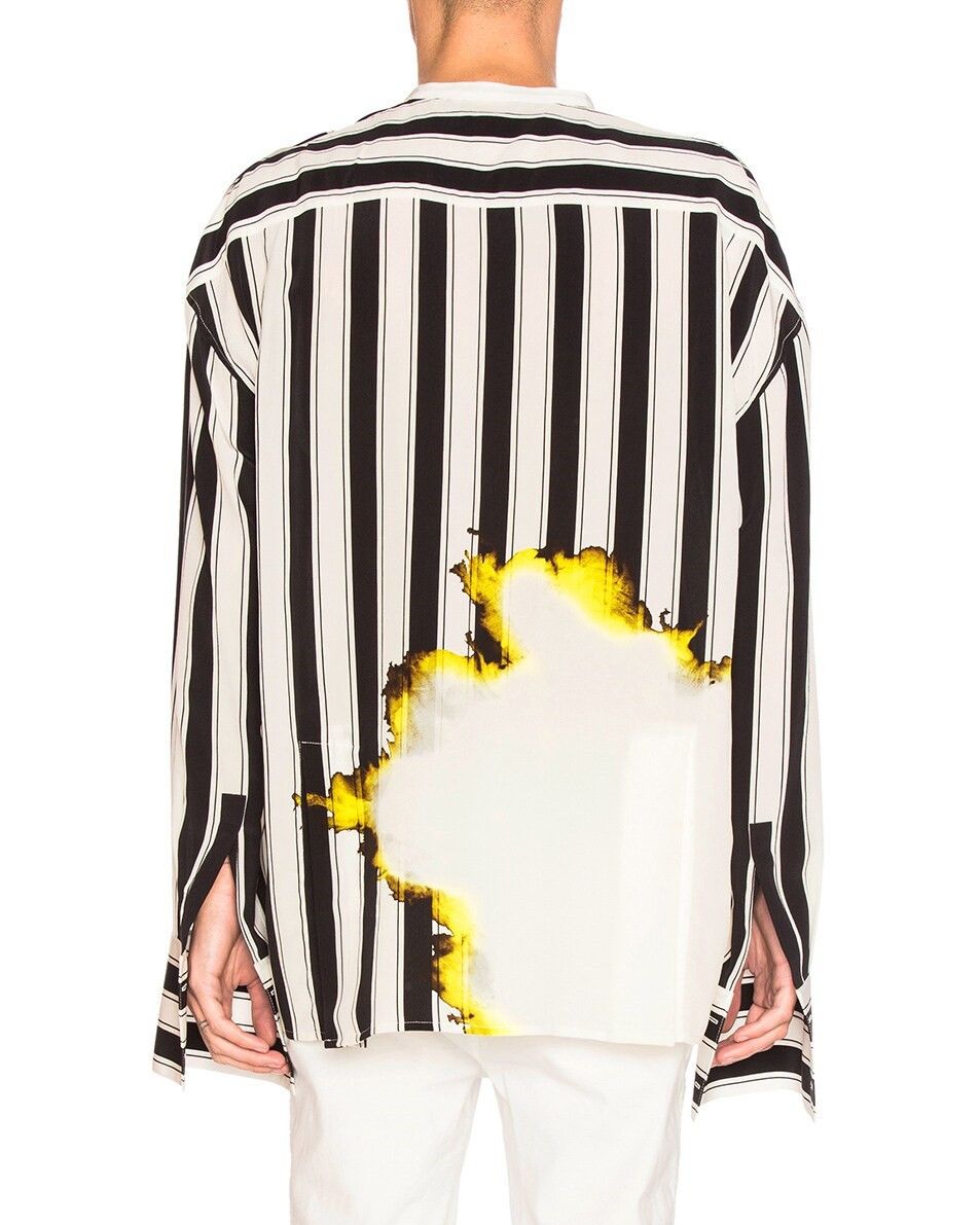 Haider Ackermann Haider Ackermann SS 2017 Striped Flame Print Silk Shirt Size US S / EU 44-46 / 1 - 6 Thumbnail