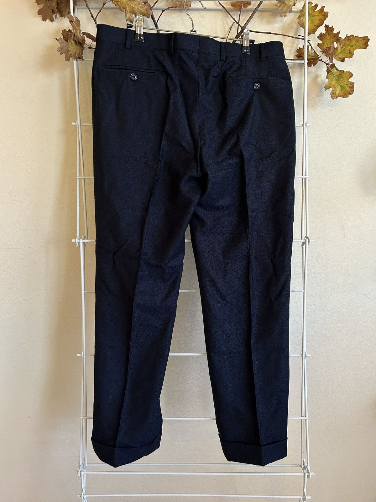Armani Collezioni Vintage Armani navy flannel wool trousers size 36 Size US 36 / EU 52 - 2 Thumbnail