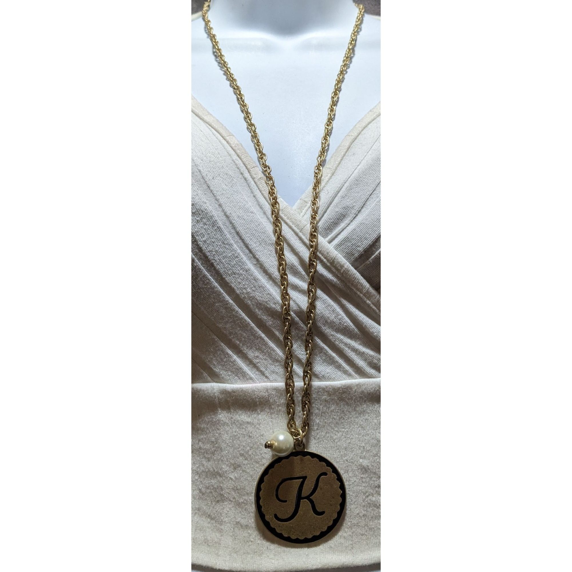 Other Plunder Jewelry Monogram "K" Medallion Necklace Size ONE SIZE - 8 Thumbnail