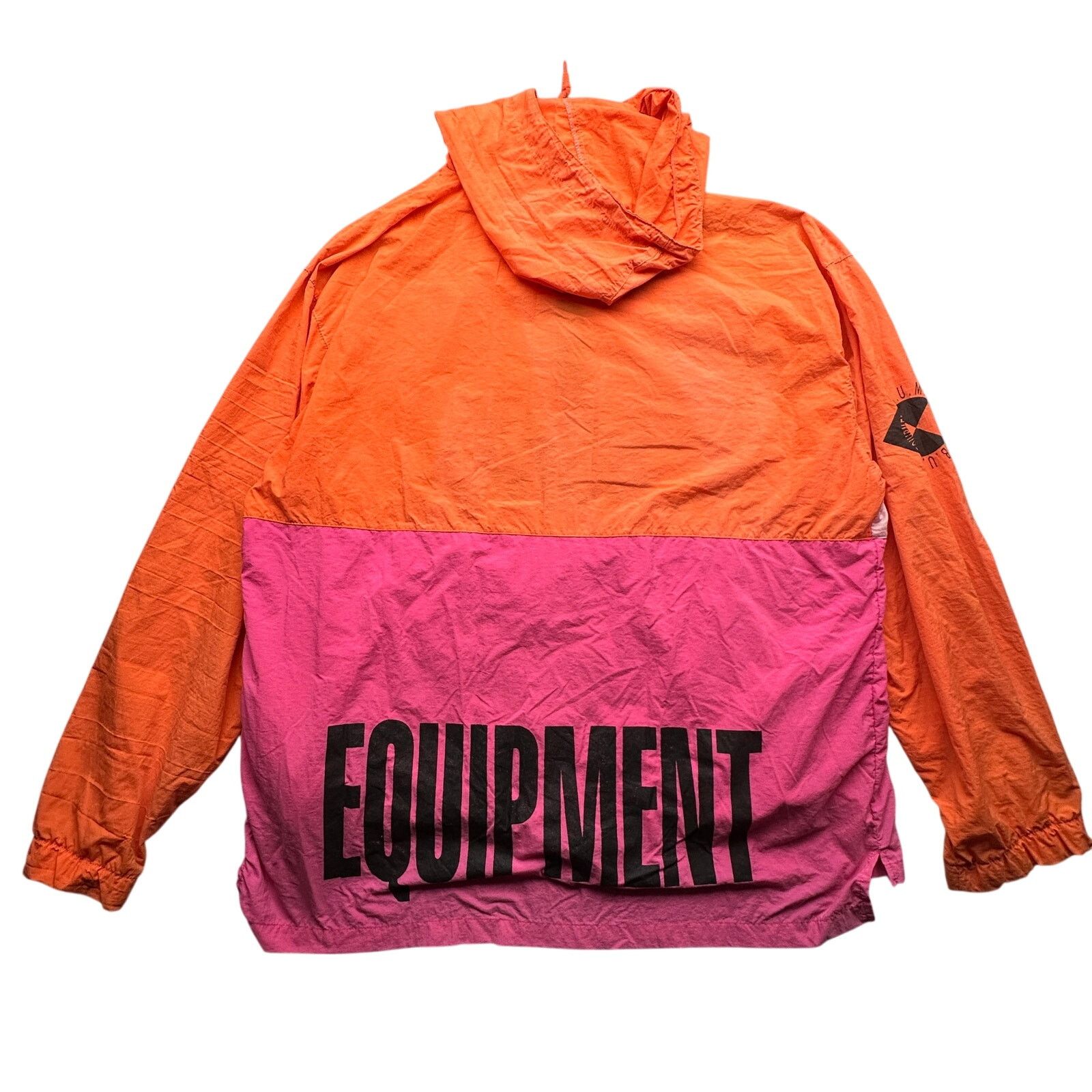B.U.M Equipment Vintage 90s BUM Equipment Orange Windbreaker Jacket Mens XL Size US XL / EU 56 / 4 - 2 Thumbnail