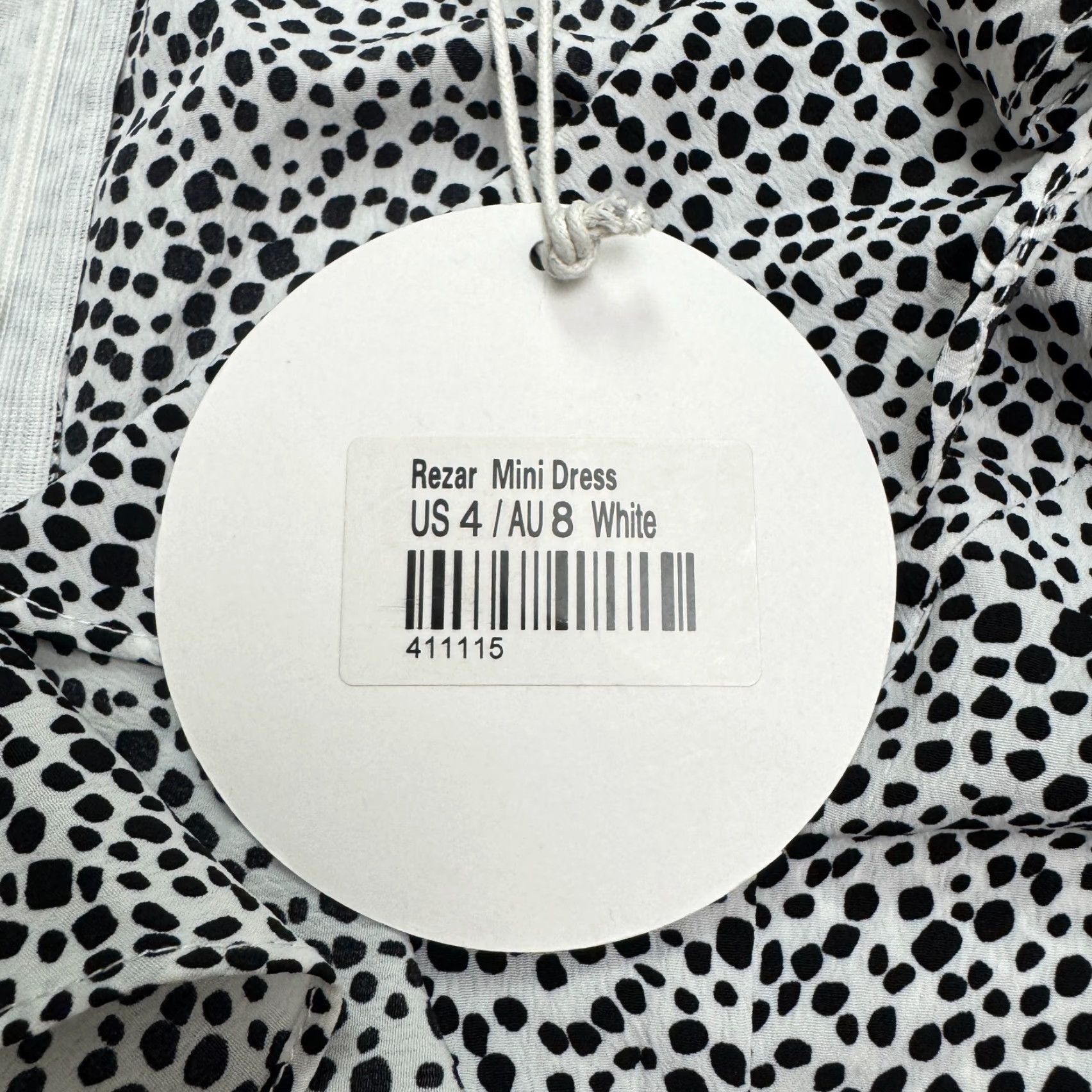 PRINCESS POLLY Princess Polly Rezar Ruffle Mini Wrap Dress Womens 4 Black White Polka NWT New Size S / US 4 / IT 40 - 6 Thumbnail