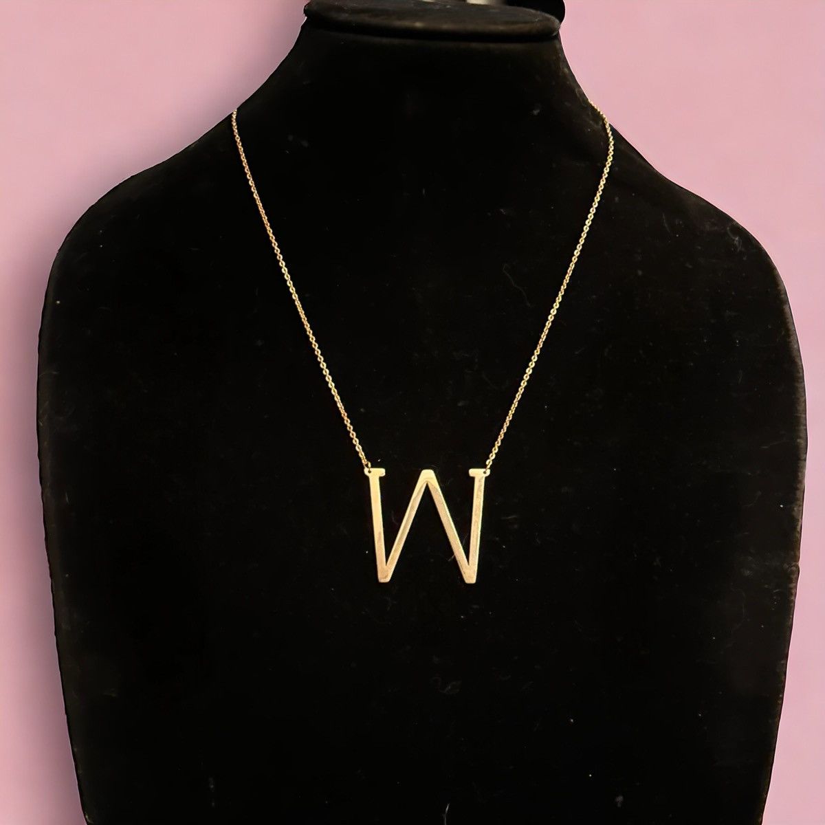 Other 18K gold plated large initial letter W necklace Size ONE SIZE - 1 Thumbnail