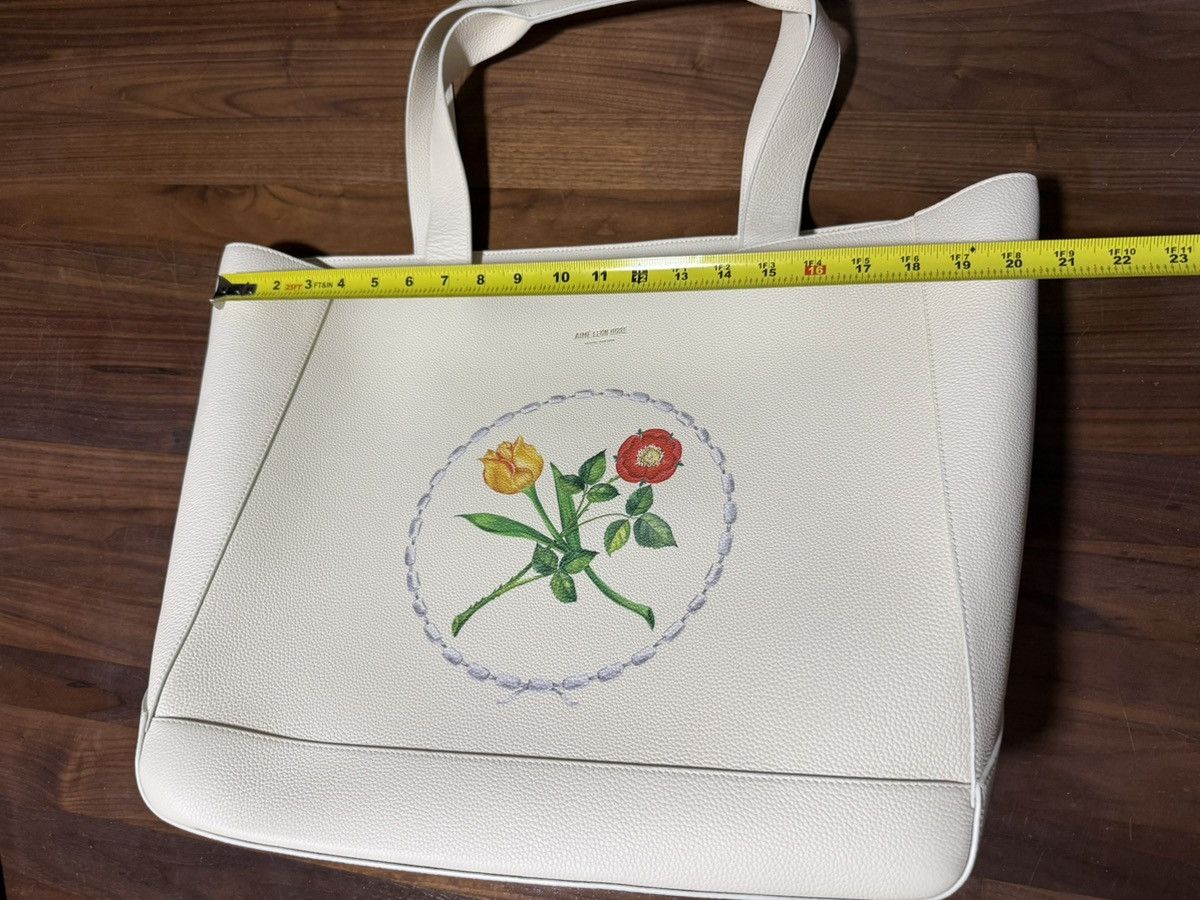 Aime Leon Dore Aime Leon Dore Floral Crest Logo Printed Leather Tote Bag Size ONE SIZE - 11 Thumbnail