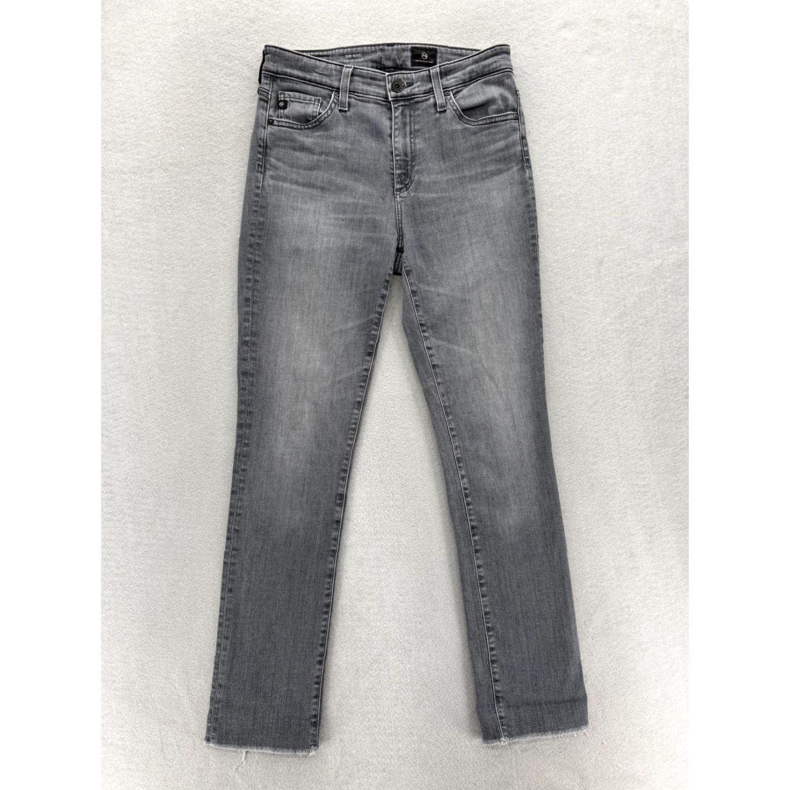 Vintage Adriano Goldschmied Jeans Womens 27 Slim Straight Mid Gray Stretch Denim 5-Pocket Rise Mid Rise 27in Inseam 29in Size 27" / US 4 / IT 40 - 2 Thumbnail