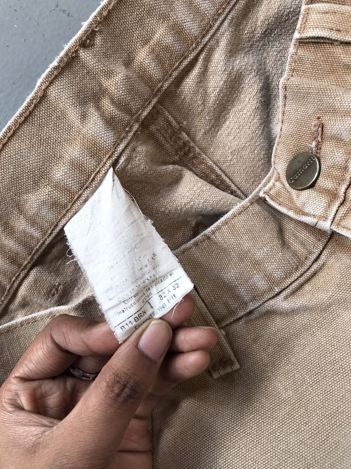 Carhartt × Vintage Vintage sunfade Carhartt b11 BRN carpenter denim Size US 30 / EU 46 - 7 Thumbnail