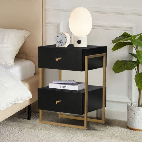 Designer × Homemade Nightstands Set of 2 with Charging Station and USB Ports, Re Size US L / EU 52-54 / 3 - 7 Thumbnail