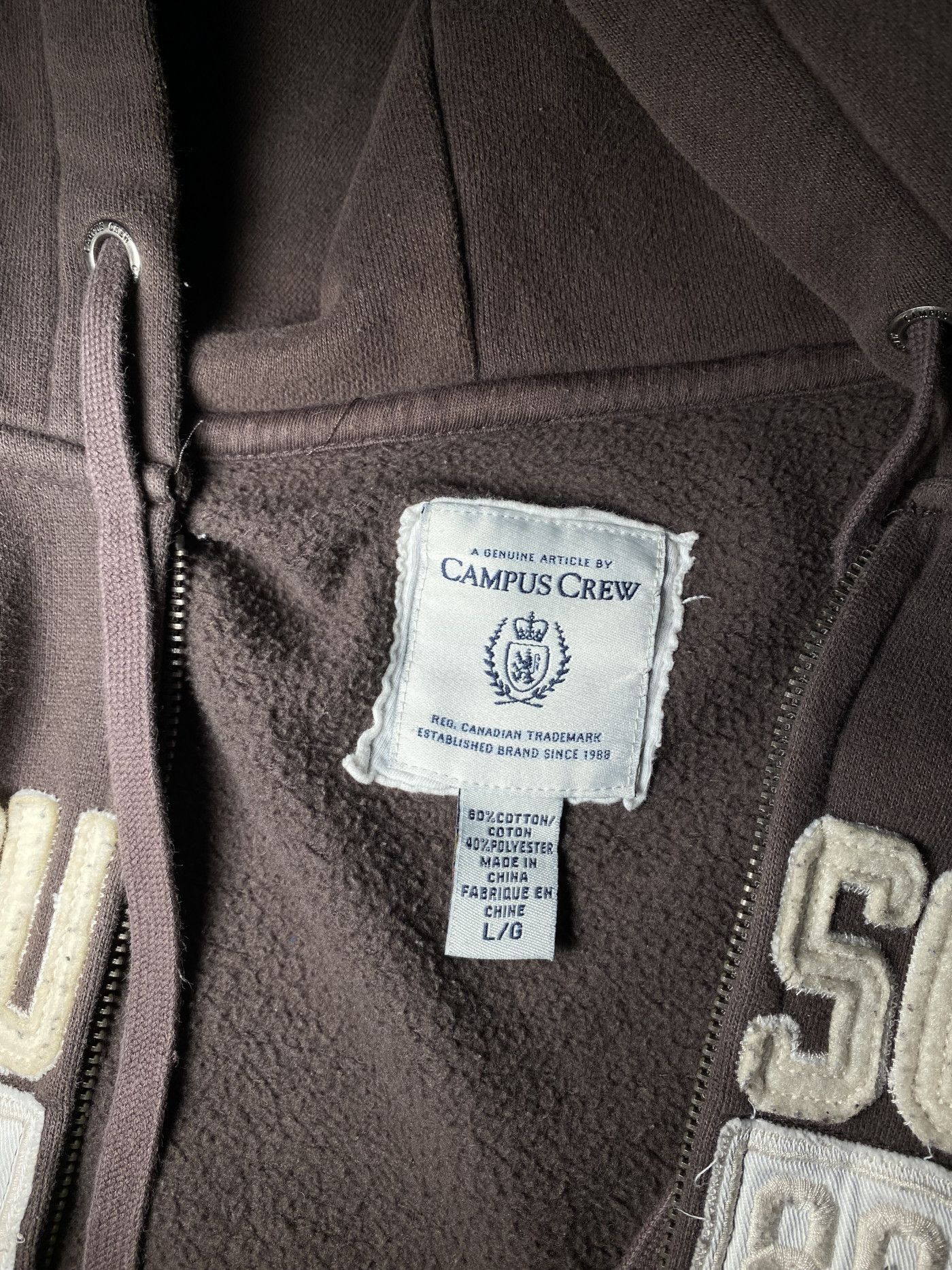 Vintage Zip Crop Hoodie Cotton Small/Large Unisex Vintage Y2K Grunge Size US S / EU 44-46 / 1 - 4 Thumbnail