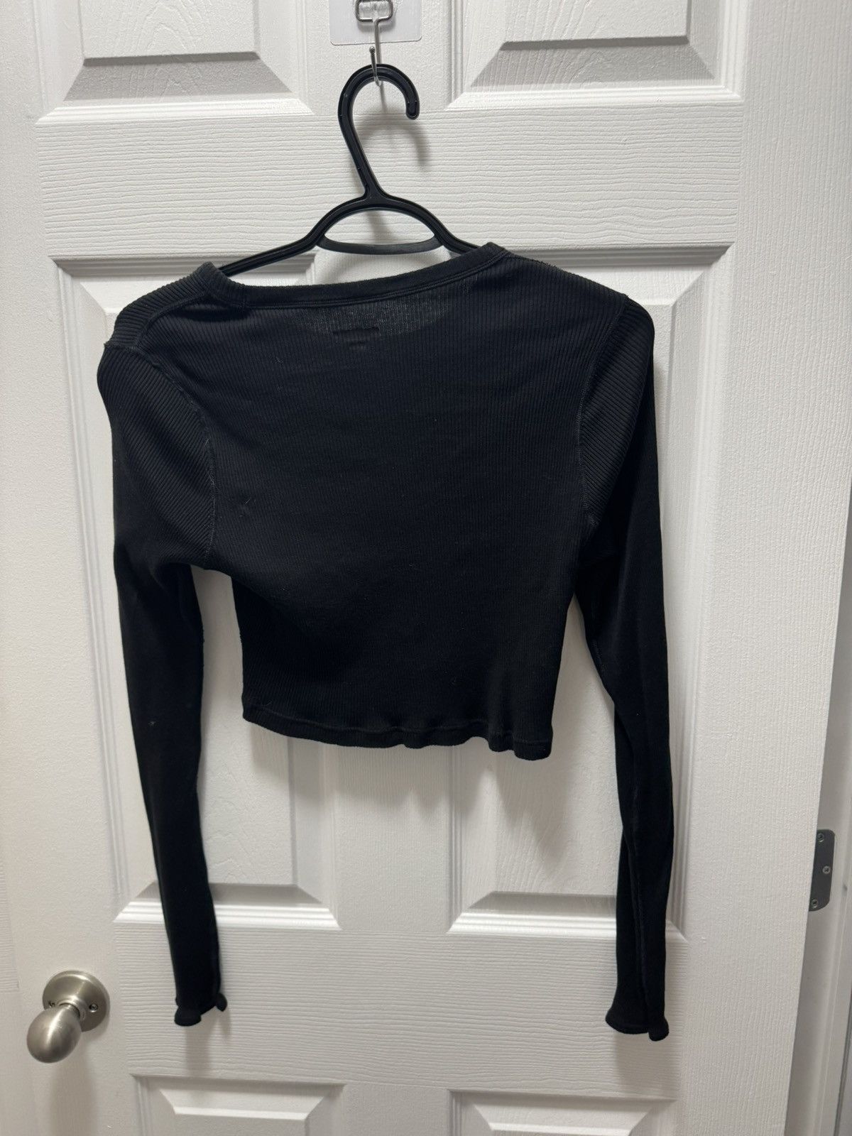 Alexander Wang Alexander Wang Black Cropped Long Sleeve Undershirt Size US S / EU 44-46 / 1 - 4 Thumbnail