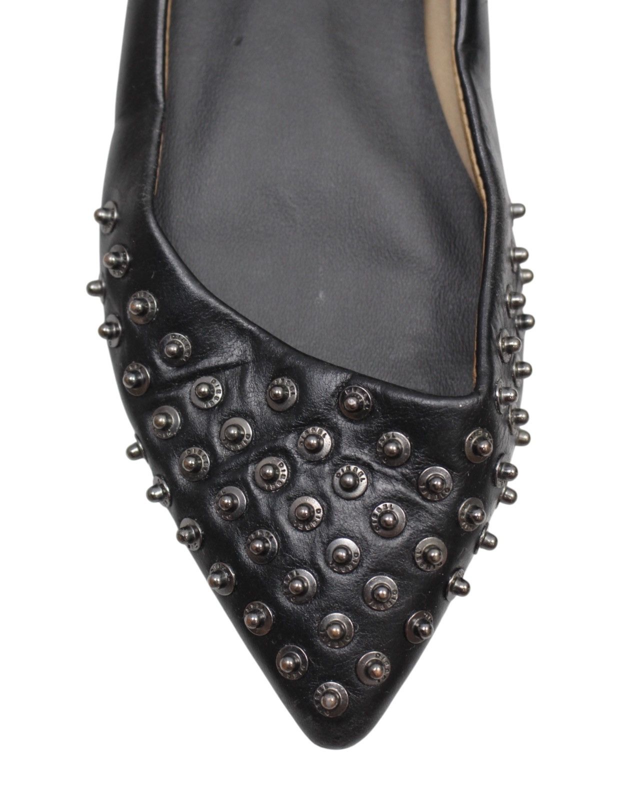 Diesel 2000S DIESEL STUDDED LEATHER POINTED FLATS Size US 6 / IT 36 - 6 Thumbnail