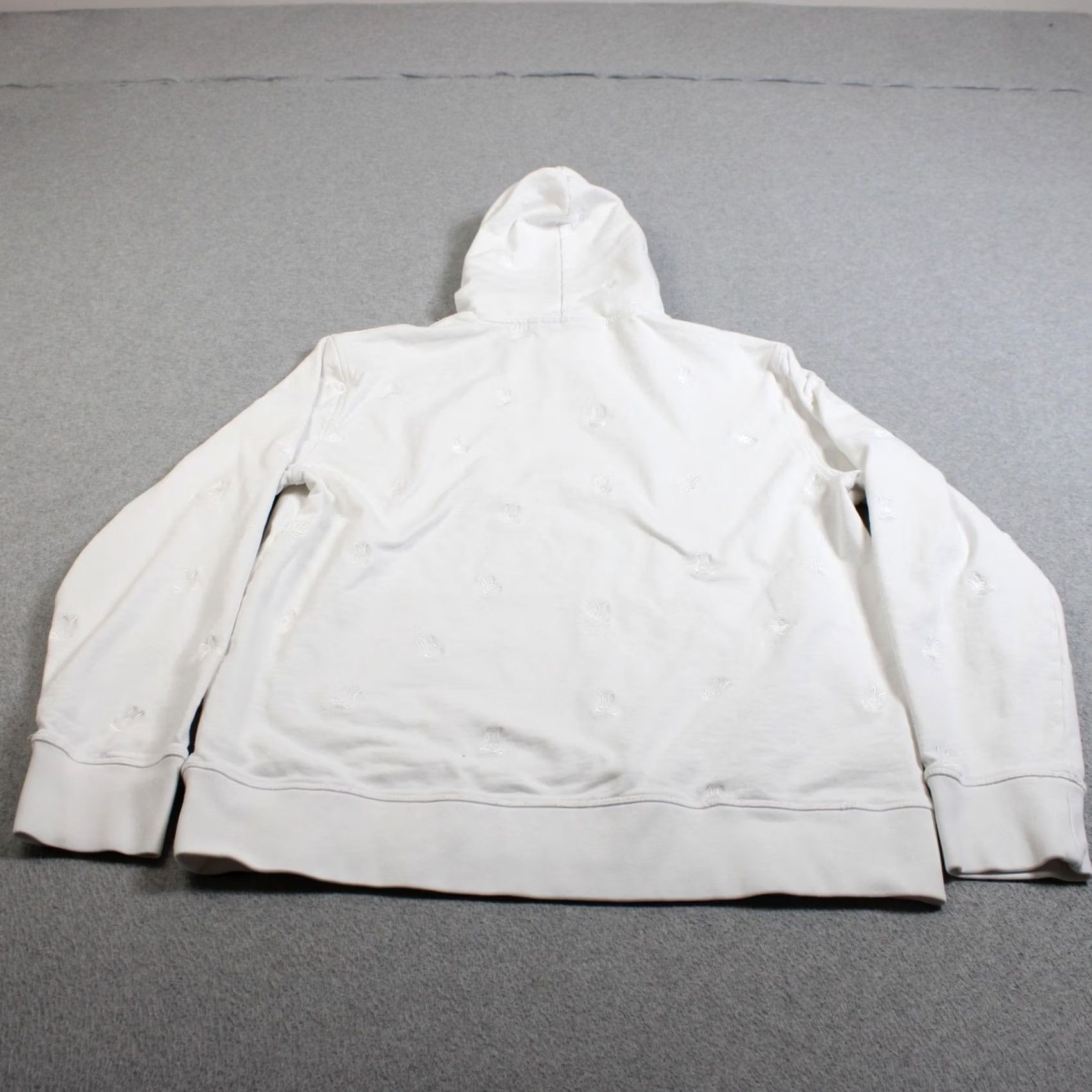 Psycho Bunny Psycho Bunny Hoodie Mens XL White Allover Skull Bunny Fleece Pullover Streetwear Size US XL / EU 56 / 4 - 2 Thumbnail