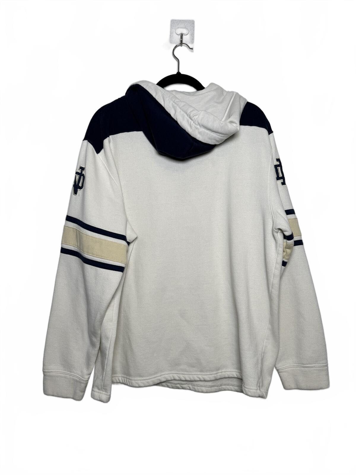 Colosseum Athletics Notre Dame Pull Over Lace-Up Hoodie Sweatshirt Size US XL / EU 56 / 4 - 3 Thumbnail