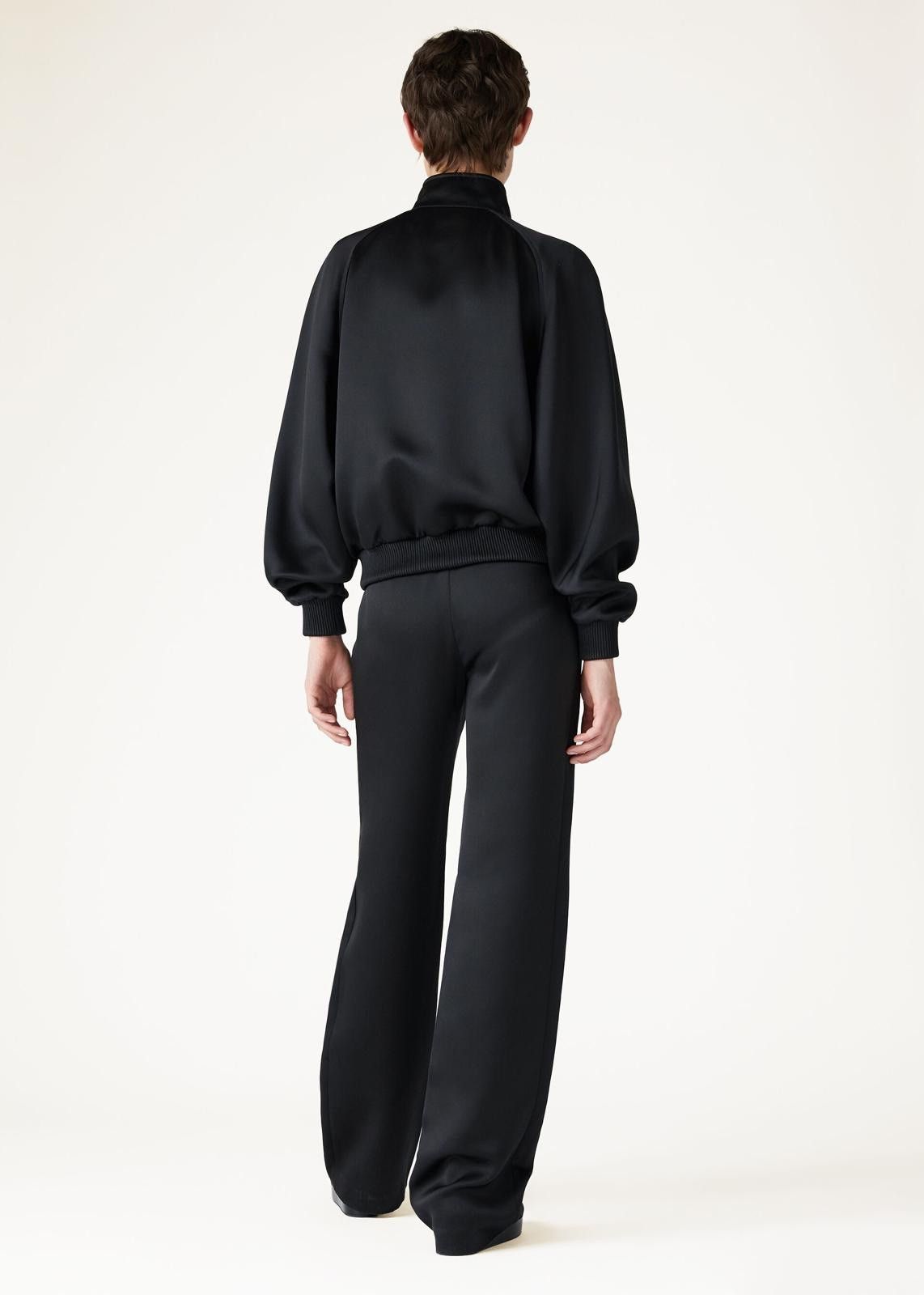 Loro Piana o1srvl11e0125 FAN6397 Satin Bomber Jacket in Black Size S / US 4 / IT 40 - 5 Thumbnail
