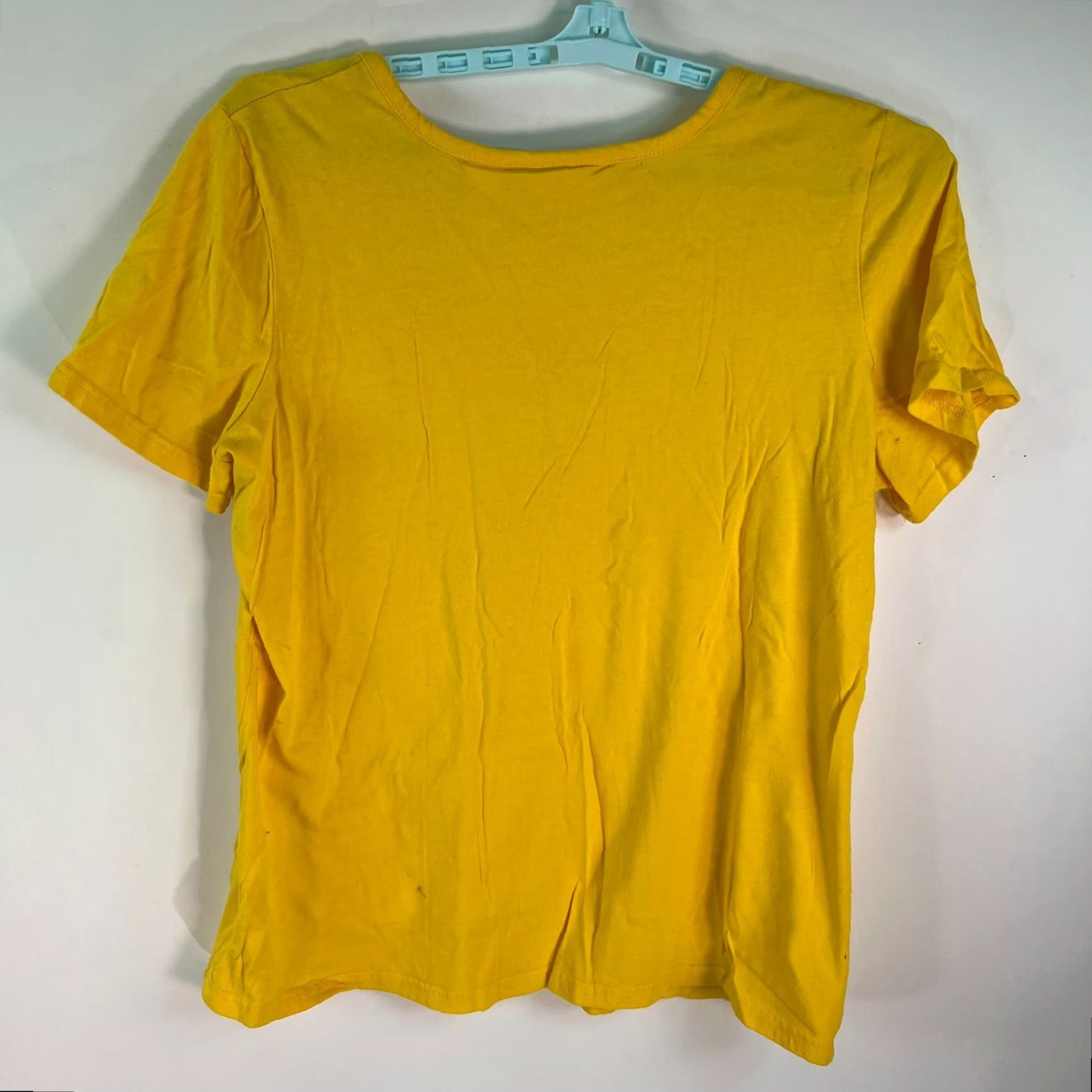 Vintage Romans Womens Henley Short Sleeve T-Shirt L Yellow Shirt Size L / US 10 / IT 46 - 3 Thumbnail
