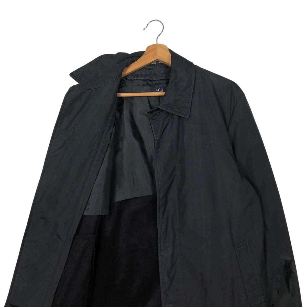Yohji Yamamoto 📌Vintage Long Jacket Rich Black Ined Homme Basic Size US M / EU 48-50 / 2 - 14 Thumbnail