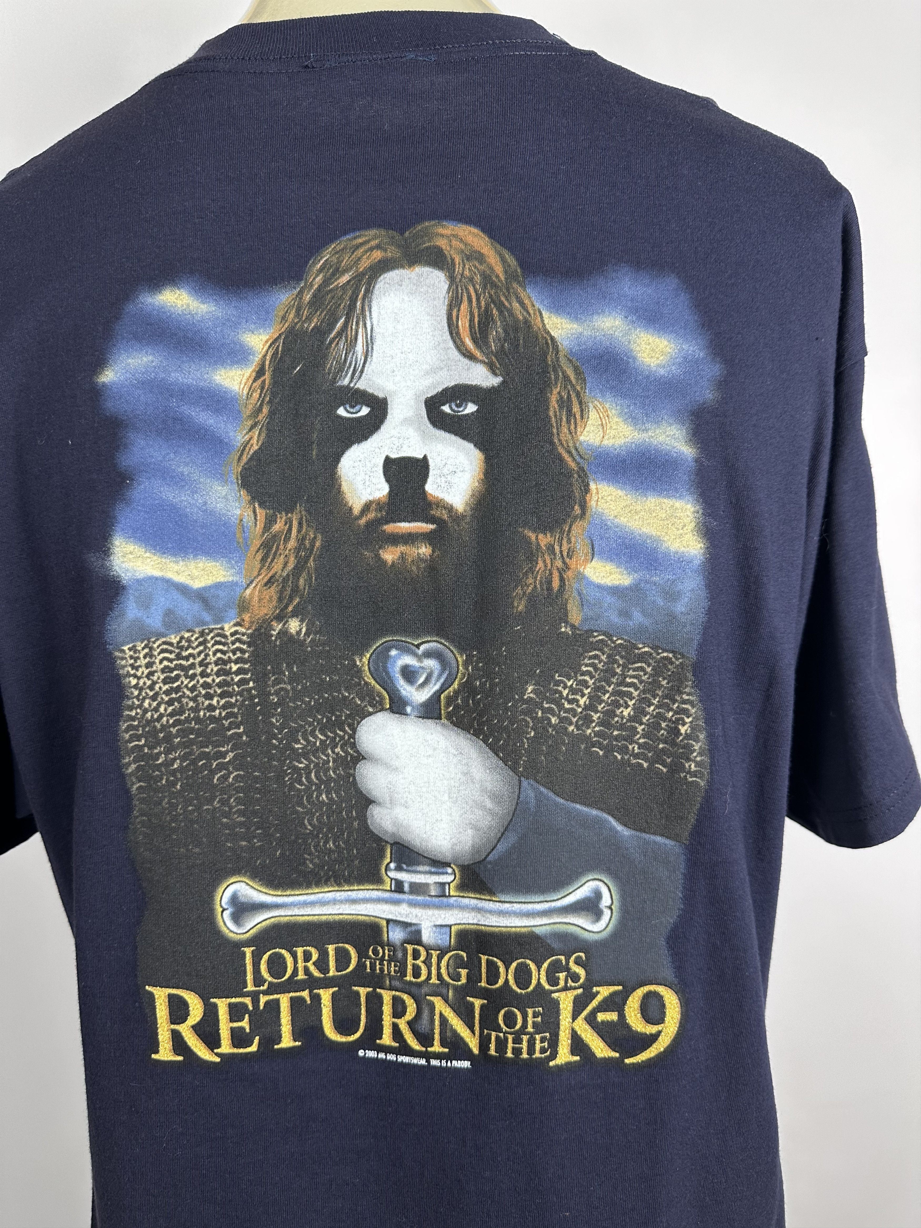 Vintage Lord of the Big Dogs T Shirts Vintage Blue Mens Size XL Size US XL / EU 56 / 4 - 2 Thumbnail