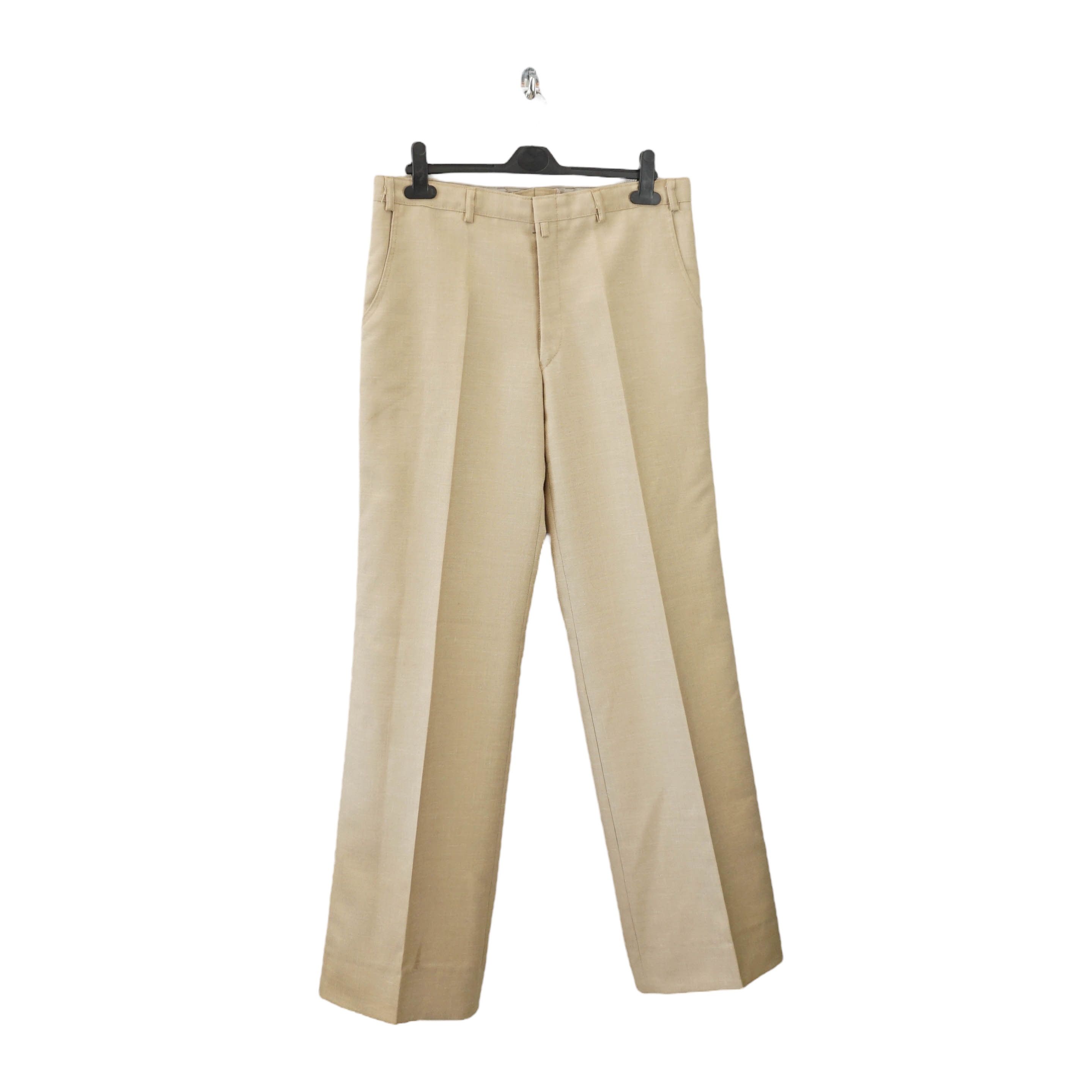 Vintage Wide Leg Essential Beige Business Casual Pants Size 32" / US 10 / IT 46 - 1 Thumbnail