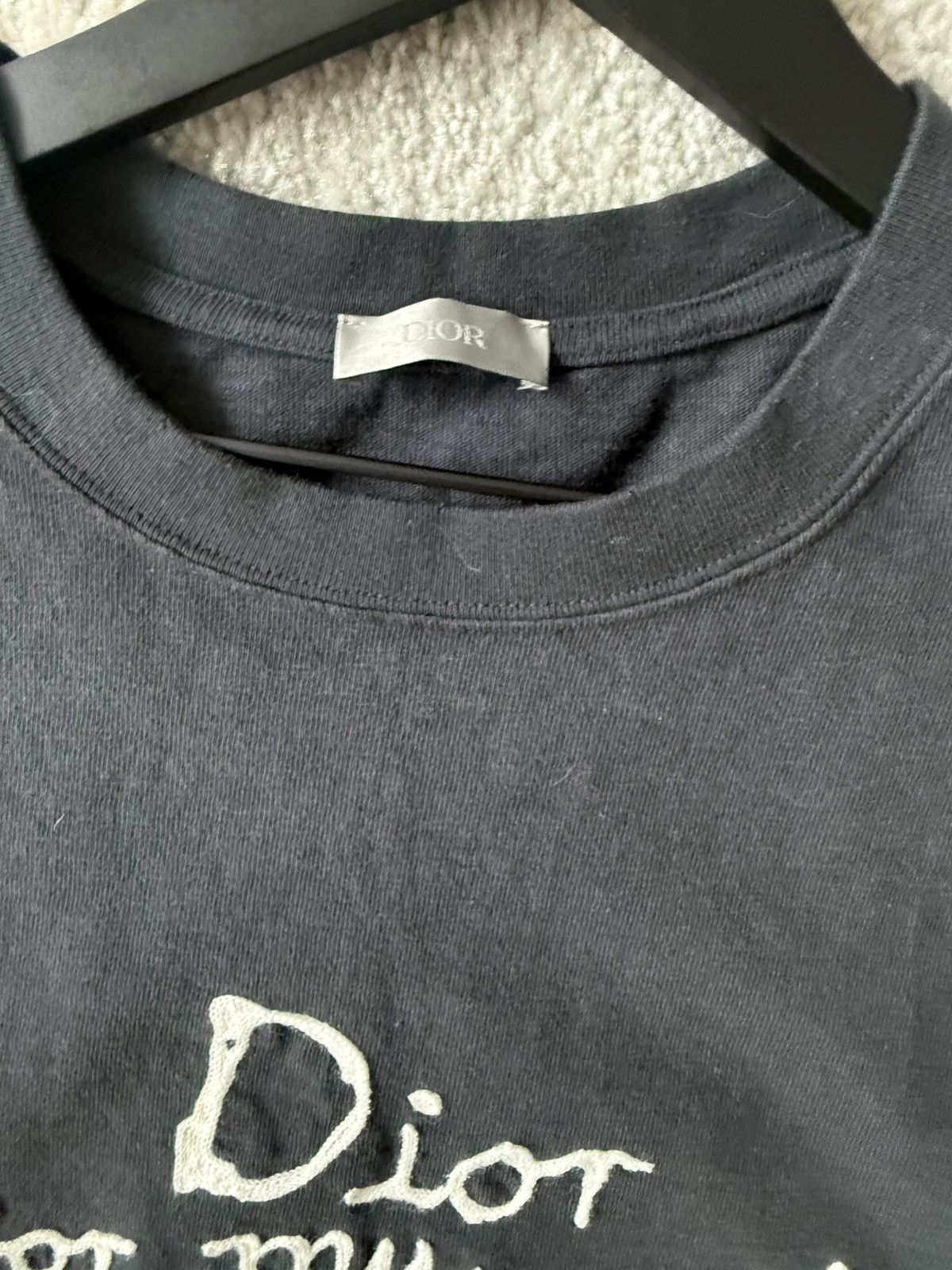 Dior “For My Real Friends” Tee – Washed Black / Vintage Fade Size US XL / EU 56 / 4 - 7 Thumbnail