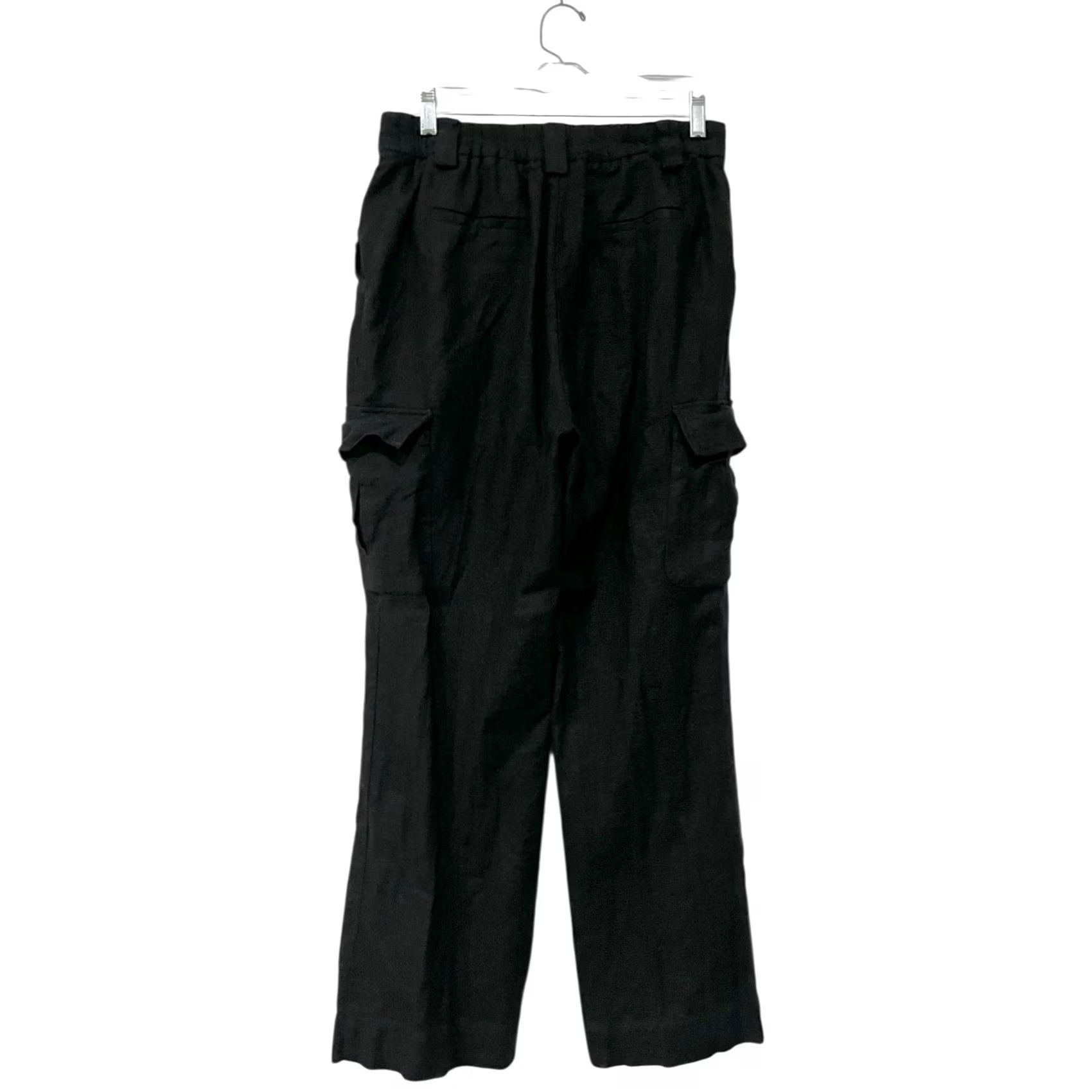 Vintage House of Harlow 1960 Pants Black Cargo Linen Blend Women's 6 Straight Leg Pants Women Black Cargo Linen Blend 6 Straight Leg Size 28" / US 6 / IT 42 - 4 Thumbnail