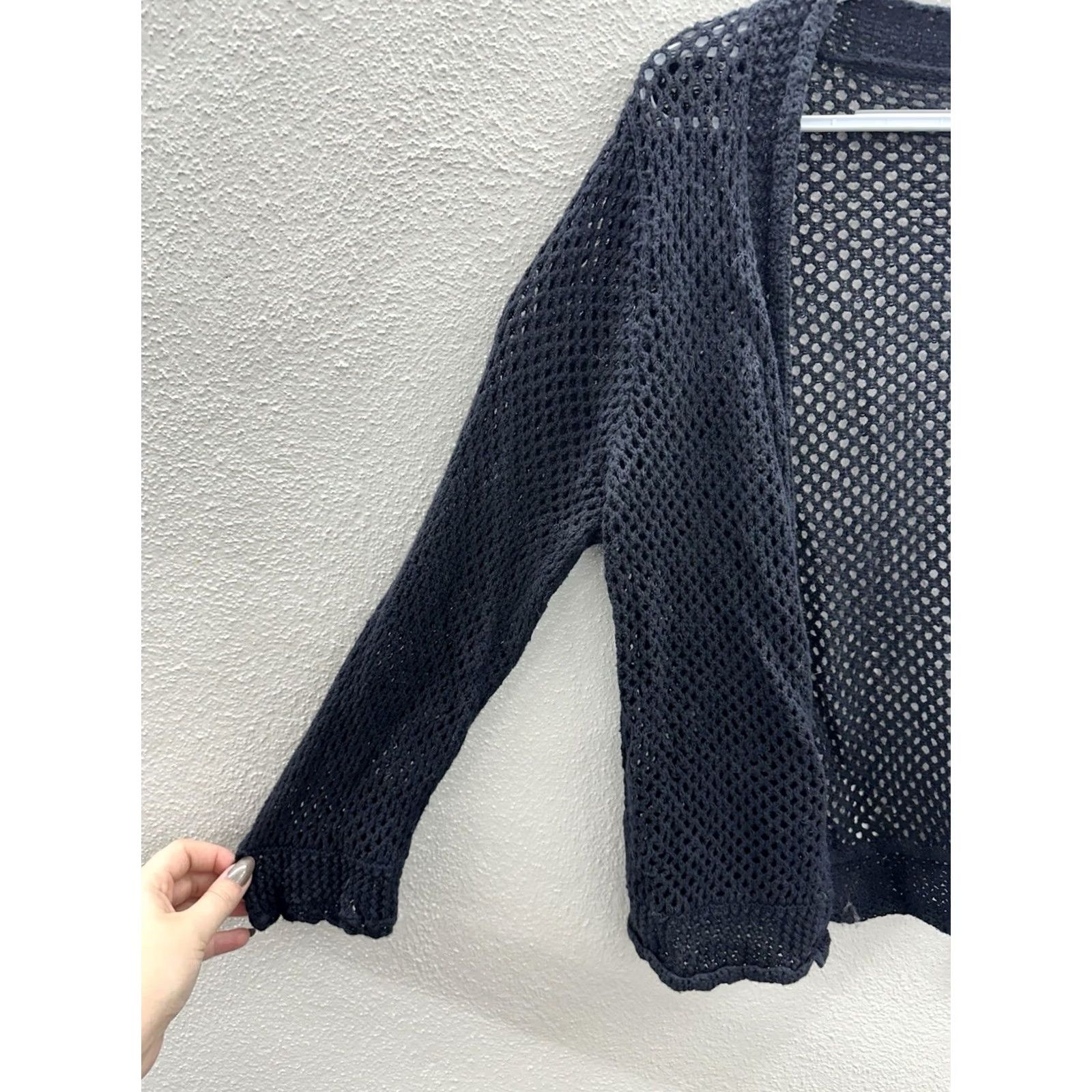 Vintage Sag Harbor Cardigan Sweater Open Front Black Womens XL Knit Open-Knit Pullover Cardigan Casual Business Size L / US 10 / IT 46 - 3 Thumbnail