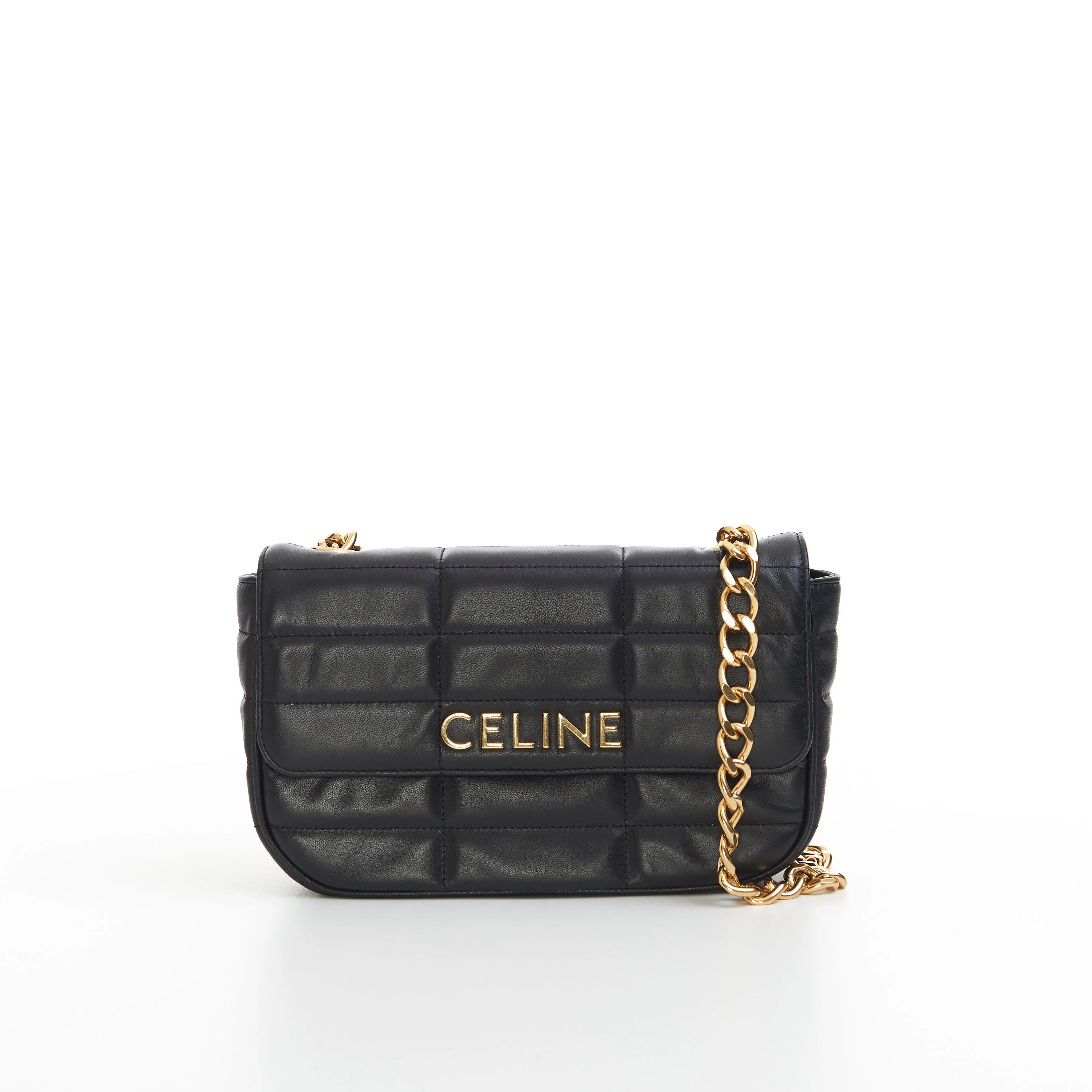Celine o1bcso1str0725 Size :OS/ 111273 Chain Shoulder Bag in Black Size ONE SIZE - 1 Thumbnail