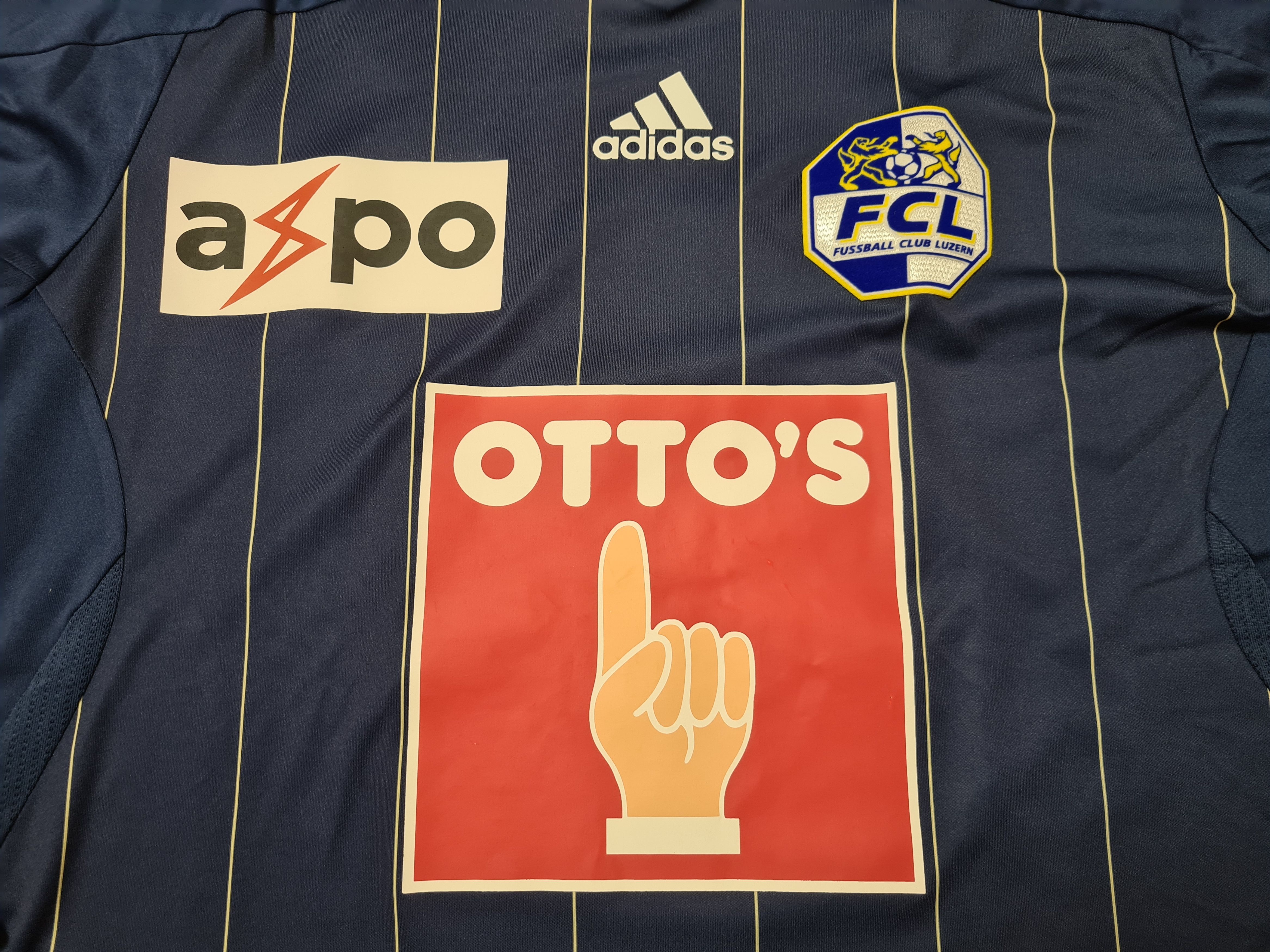 Adidas LUZERN 2011 2012 HOME MATCH WORN FOOTBALL SOCCER JERSEY Size US L / EU 52-54 / 3 - 3 Thumbnail