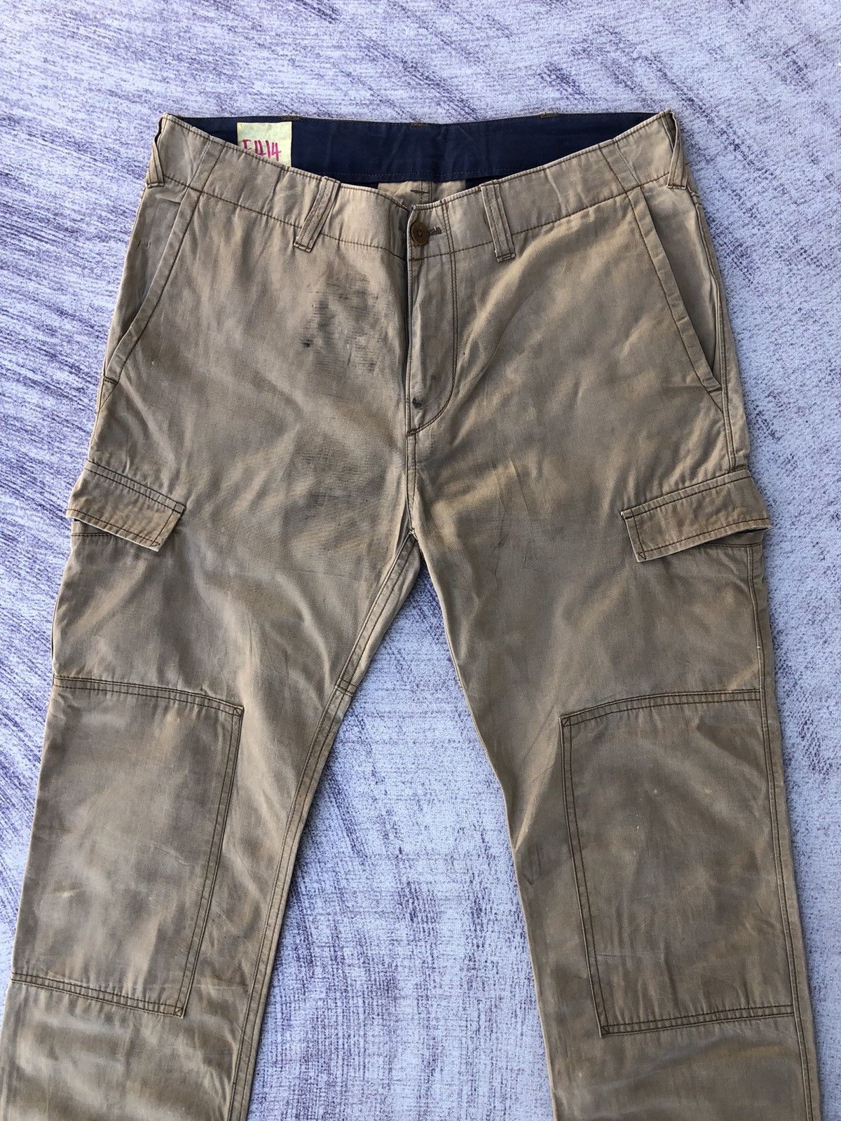 Vintage Faded Begie Cargo Trousers With 6 Pocket Workware Size US 33 - 2 Thumbnail