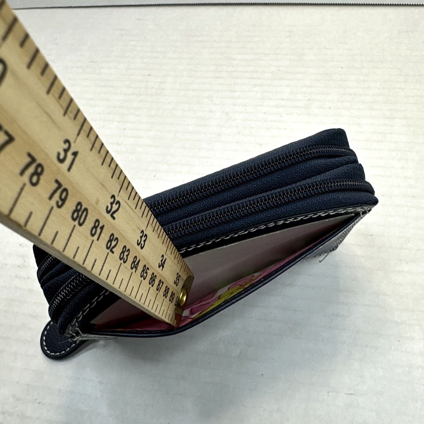 Osprey VINTAGE Osprey London Navy Blue Zip Wallet Graeme Ellisdon Leather Size ONE SIZE - 3 Thumbnail