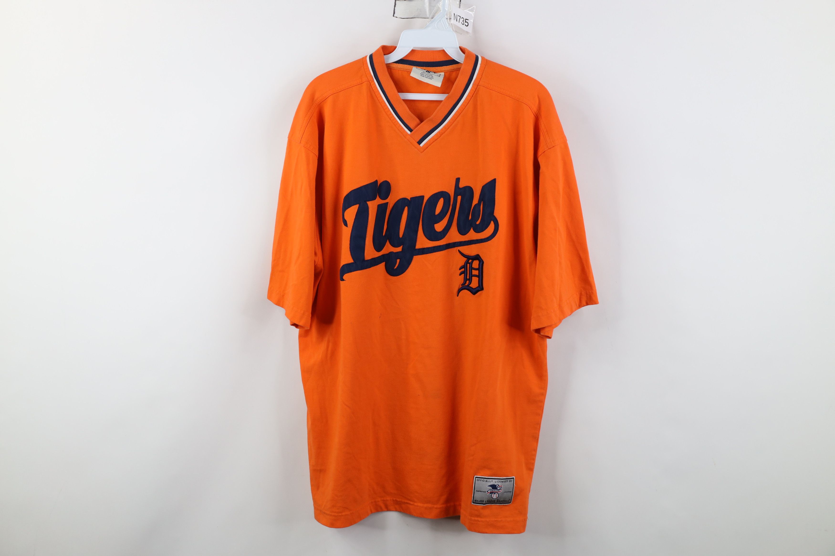Vintage Vintage 90s Y2K Tigers Baseball Jersey T-Shirt Orange Cotton Size US L / EU 52-54 / 3 - 1 Thumbnail