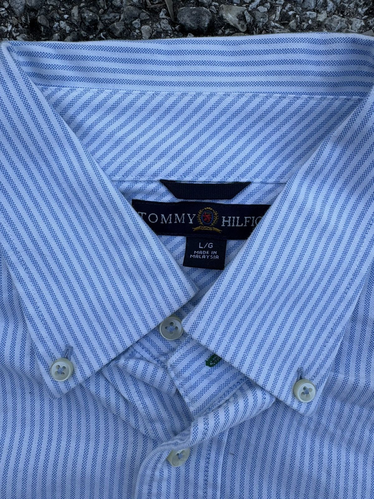 Tommy Hilfiger Tommy Hilfiger Men's Lt Blue Button Up Long Sleeve Size US L / EU 52-54 / 3 - 2 Thumbnail