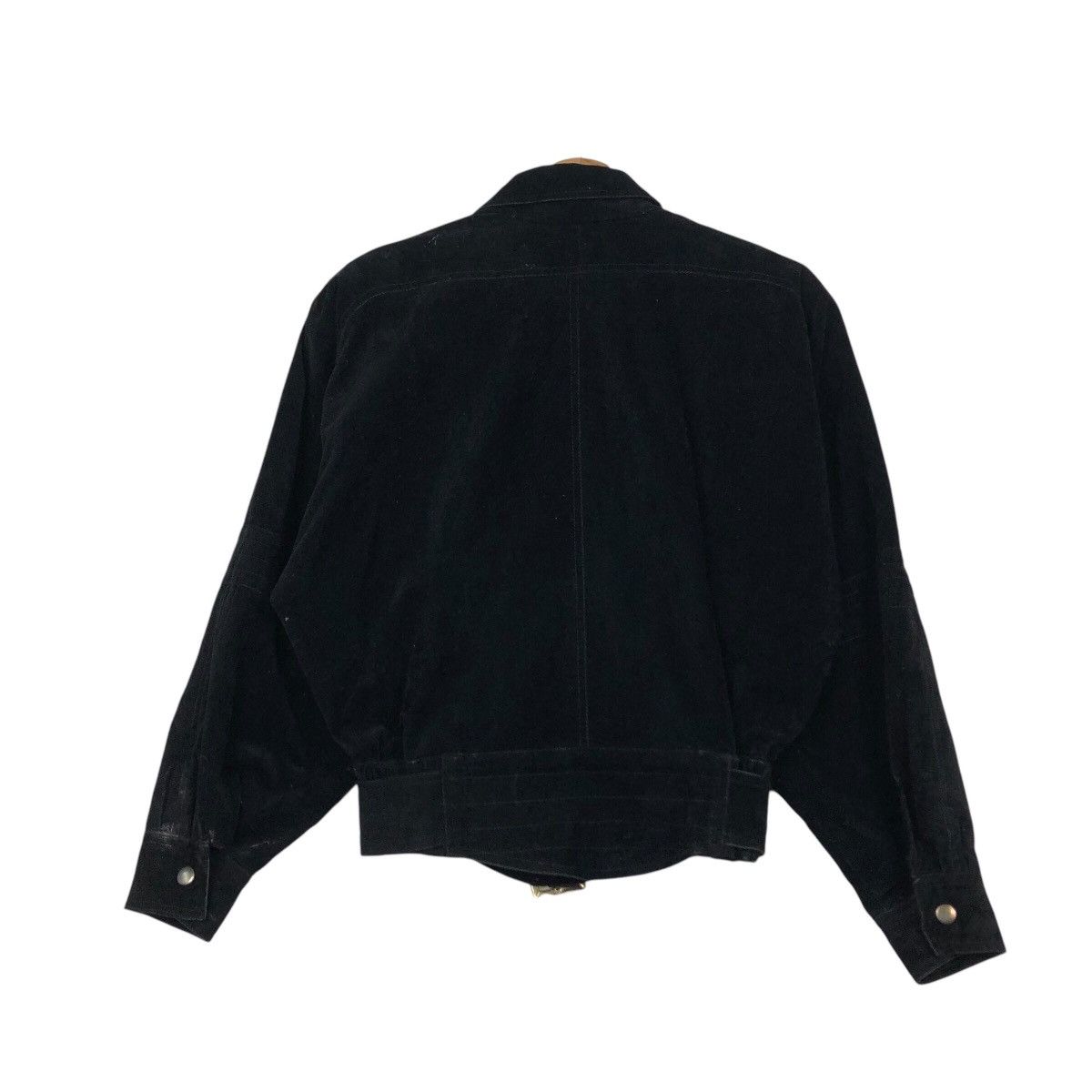Japanese Brand Vintage Pezzo Design Black Velour Moto Jacket Issey Miyake Size US M / EU 48-50 / 2 - 9 Thumbnail