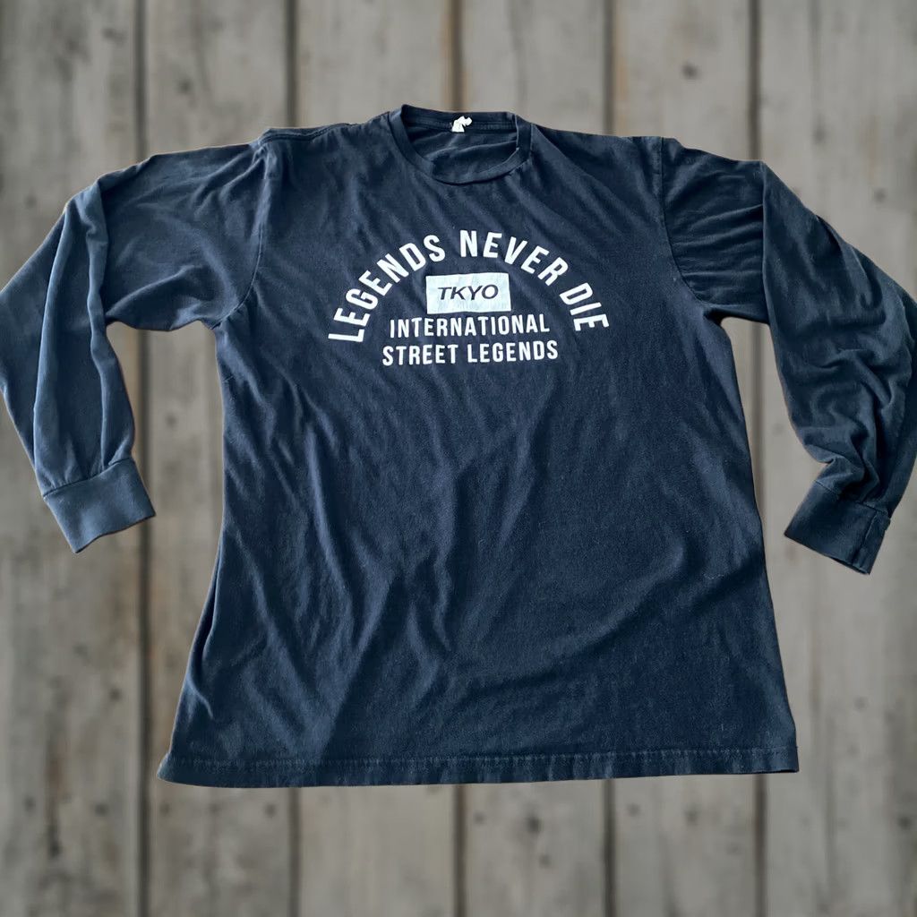 Vintage VINTAGE Legends Never Die T Shirt Men M International Street Legends Long Sleeve Black Cotton TYCO Size US M / EU 48-50 / 2 - 1 Thumbnail