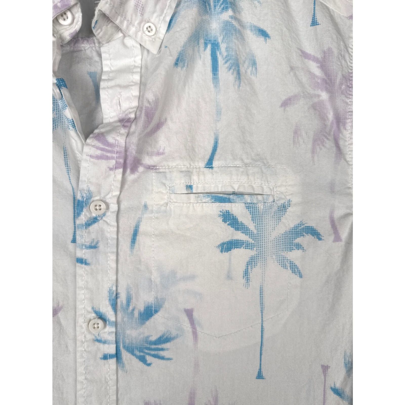 Vintage Fresh Prints Of Bel Air Shirt Men Medium White Palm Tree Hawaiian Cotton READ Size US M / EU 48-50 / 2 - 6 Thumbnail