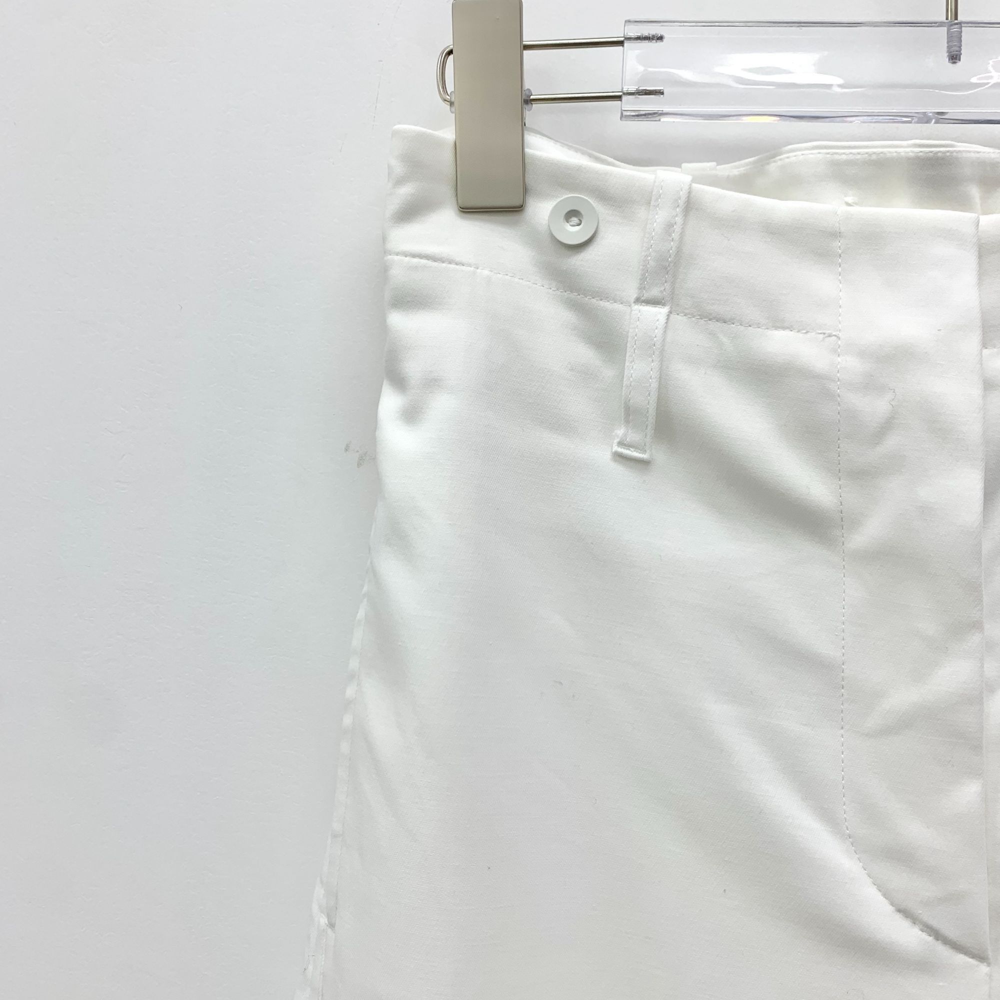 Max Mara Maxmara White Cotton Wide-Leg Casual Trousers (Size S) Size 38" / US 16 / IT 52 - 7 Thumbnail