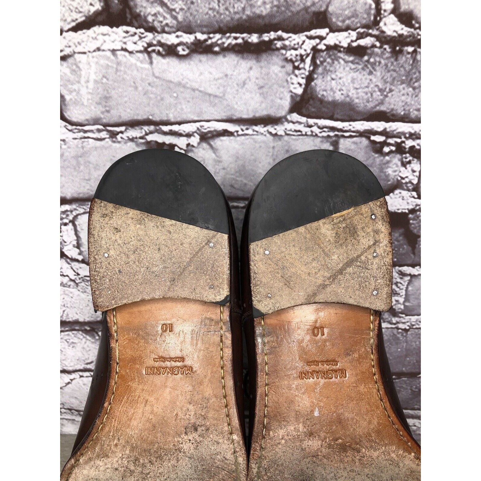 Magnanni Magnanni Neiman Marcus Burnished Brown Leather Wingtip Dress Size US 10 / EU 43 - 8 Thumbnail