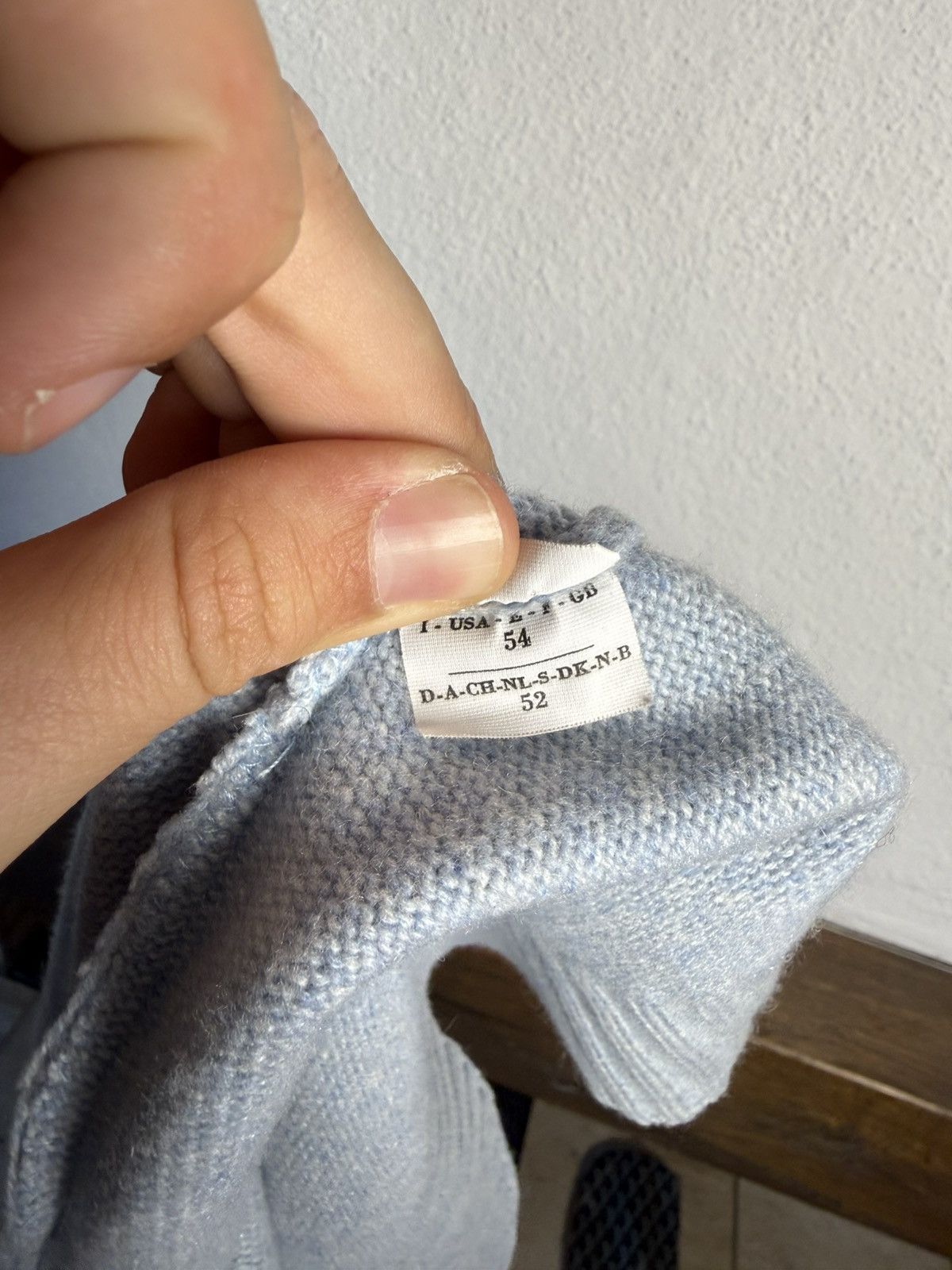 Brunello Cucinelli Brunello Cucinelli Baby Blue Cashmere Blend Sweater Size 54 Size US XL / EU 56 / 4 - 4 Thumbnail
