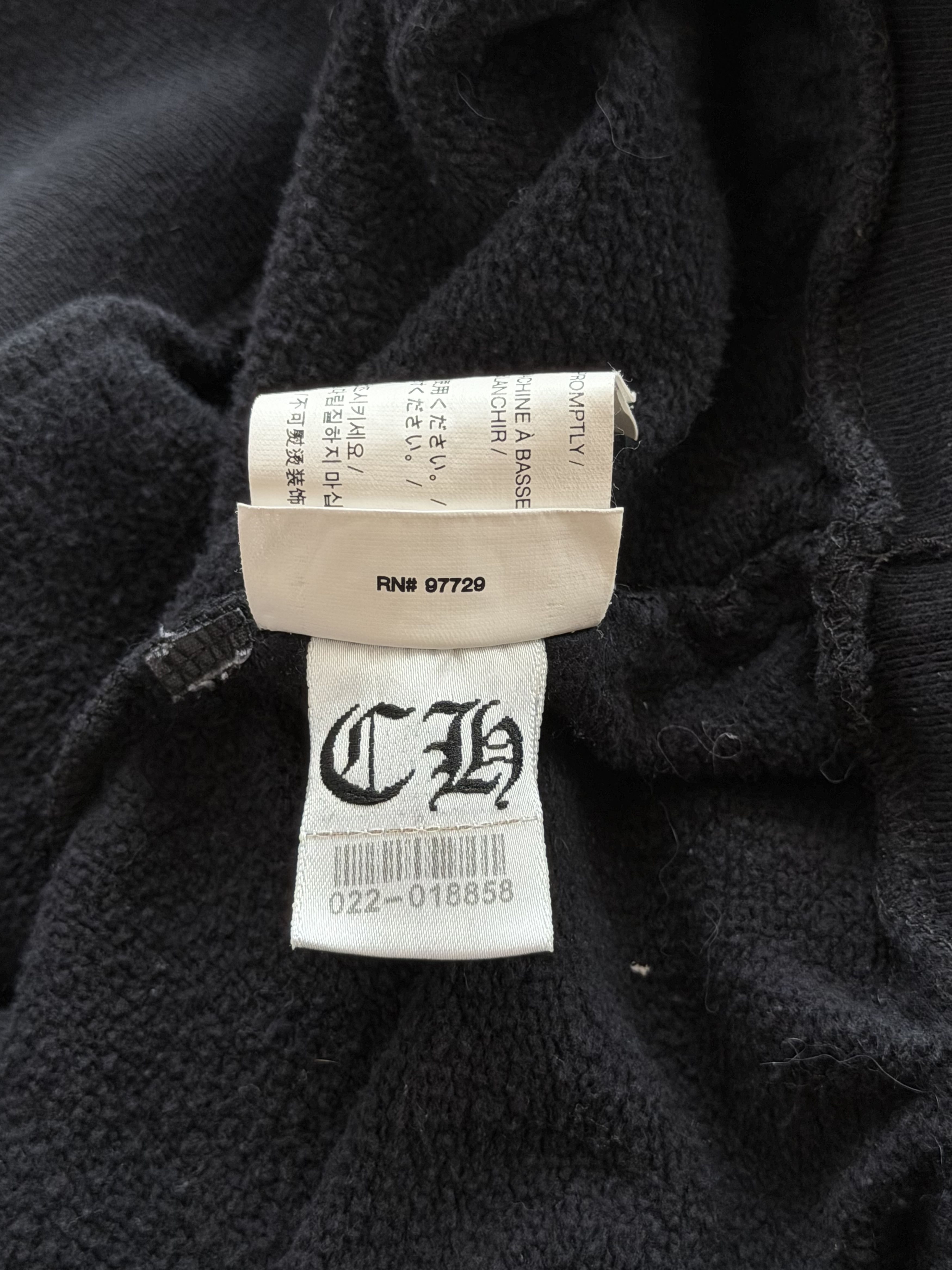 Chrome Hearts Chrome Hearts Black & White Script Logo Hoodie Size US S / EU 44-46 / 1 - 7 Thumbnail
