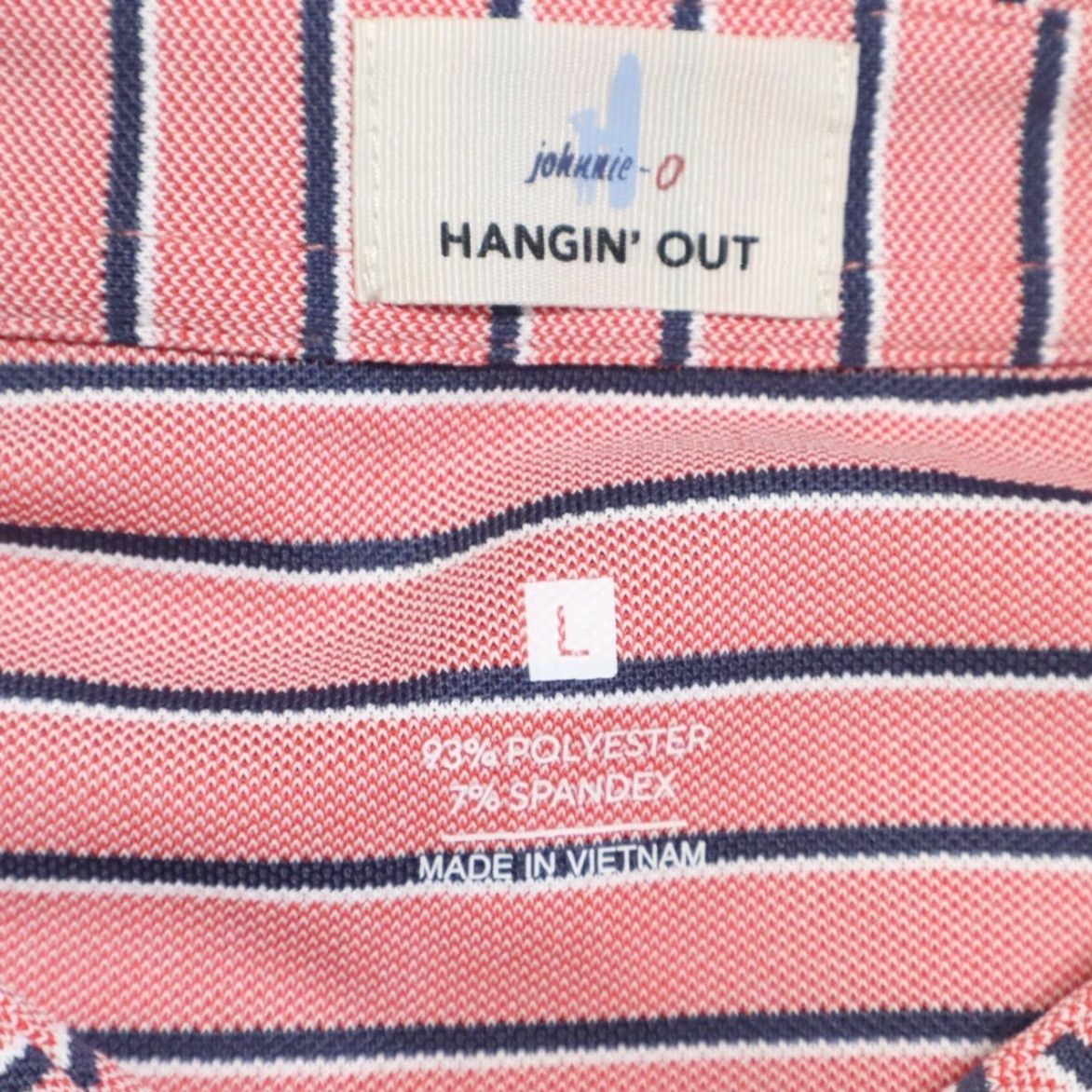 johnnie-O Johnnie-O Jersey Hangin Out Stretch Striped Polo Shirt Red Men's L Shirt Polo Shirt Men Red Striped Jersey Hangin Out Johnnie-O L Size US L / EU 52-54 / 3 - 5 Thumbnail