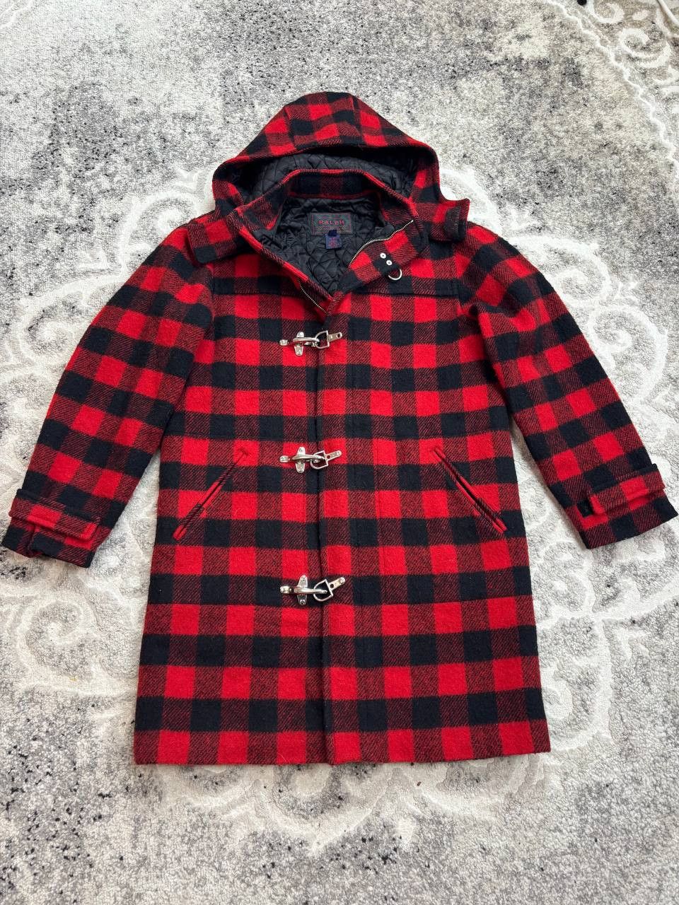 Ralph Lauren Vintage Ralph Lauren Buffalo Check Fireman Coat USA Made Size US XS / EU 42 / 0 - 3 Thumbnail