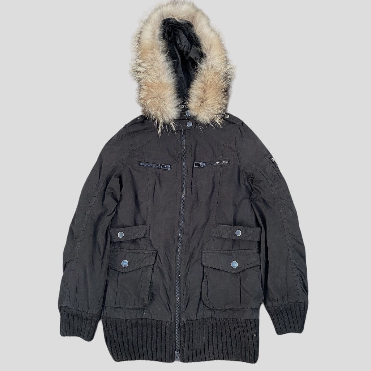 If Six Was Nine 2000's Own Zone Fur Raccoon Jacket Lgb Style Size US M / EU 48-50 / 2 - 1 Thumbnail