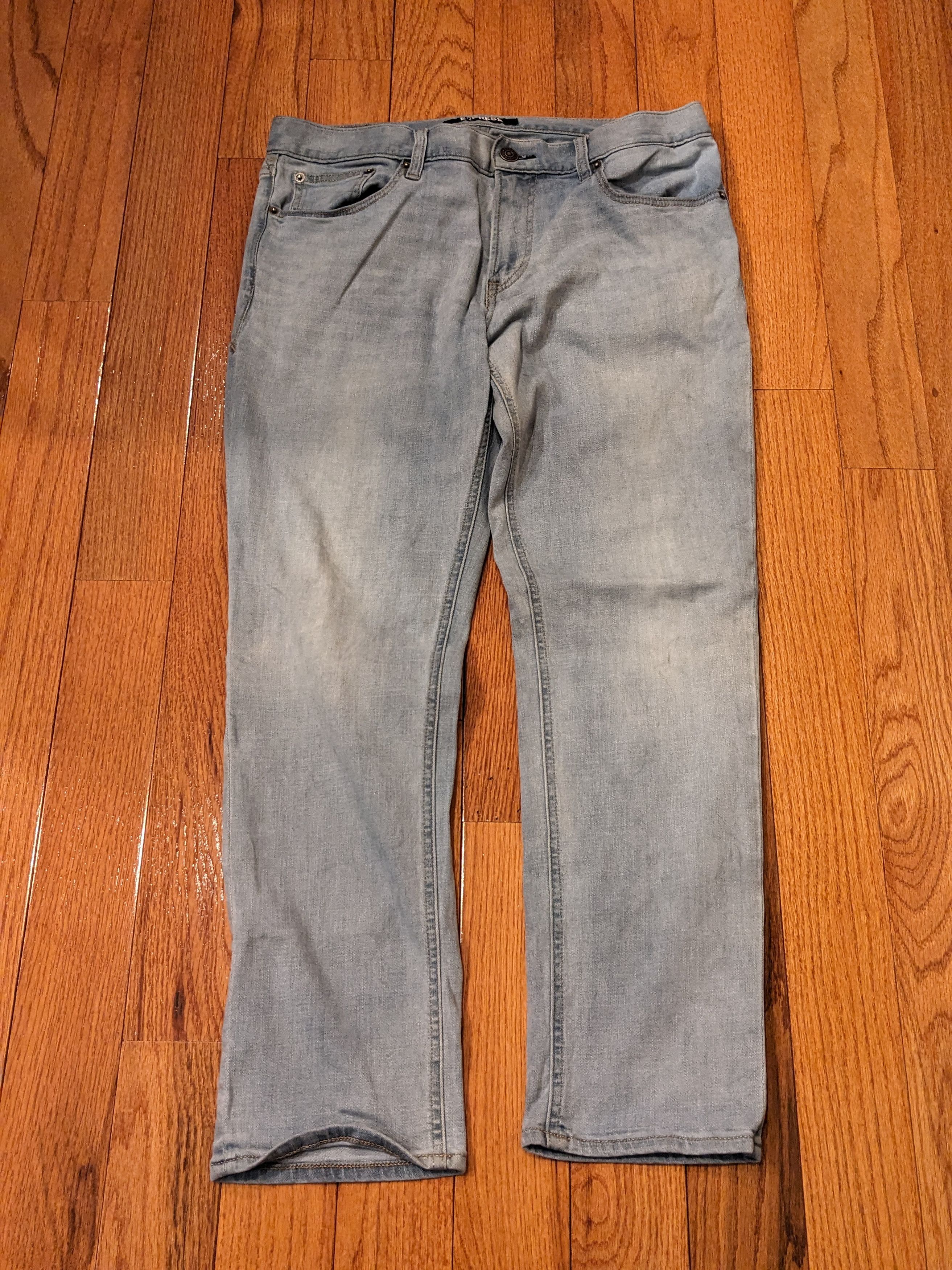 Designer × Express Express 33 X 30 Blue Slim Stretch+ Performance Denim Jeans Size US 33 - 4 Thumbnail